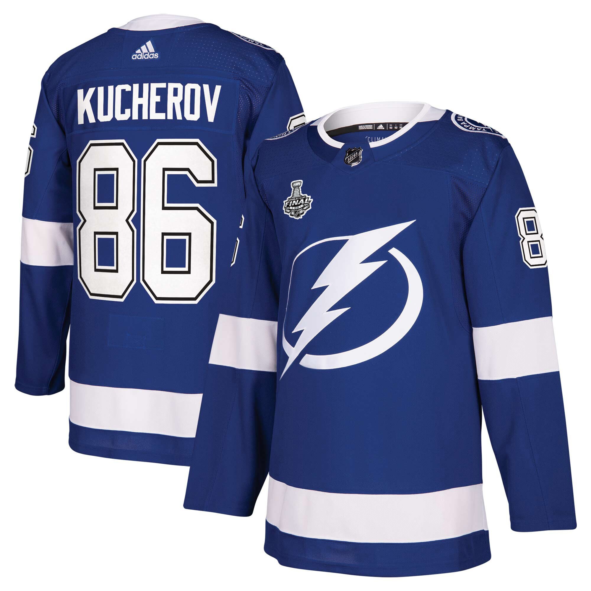Nikita Kucherov Tampa Bay Lightning adidas 2021 Stanley Cup Final Bound Authentic Patch Player Jersey - Blue - vstockx