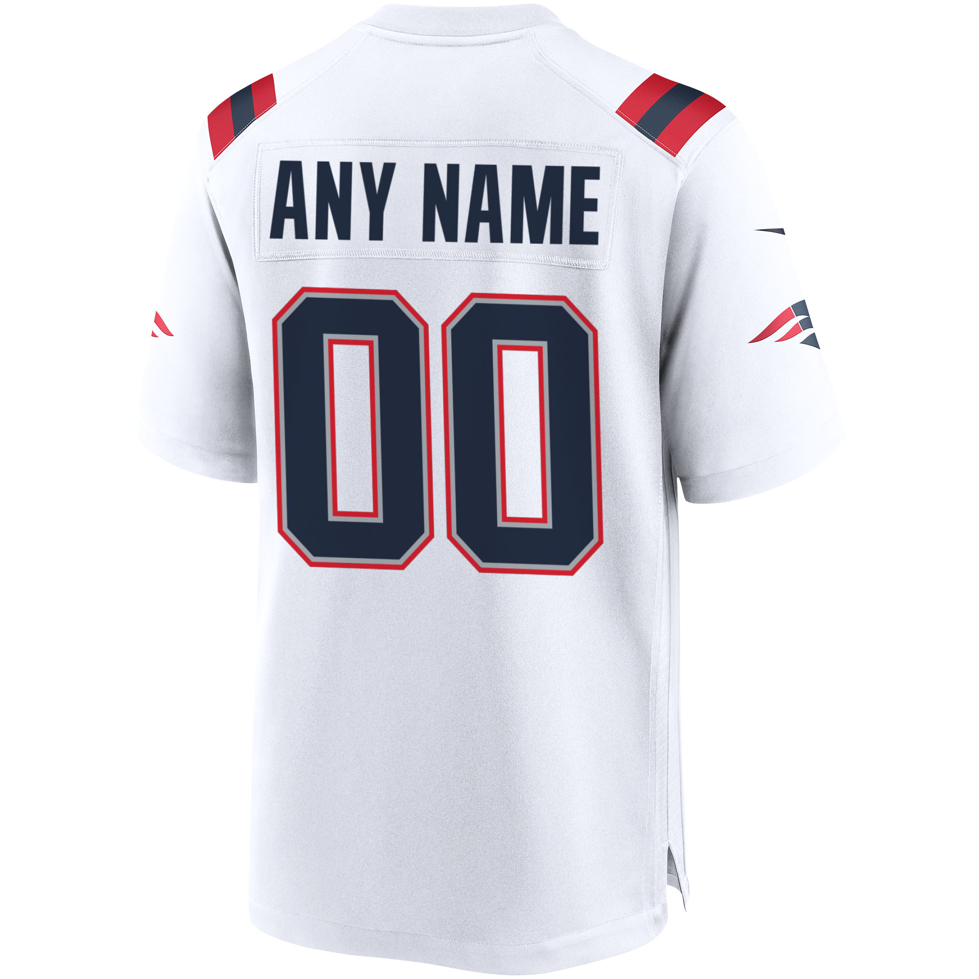 New England Patriots Nike Custom Game Jersey - White - vstockx