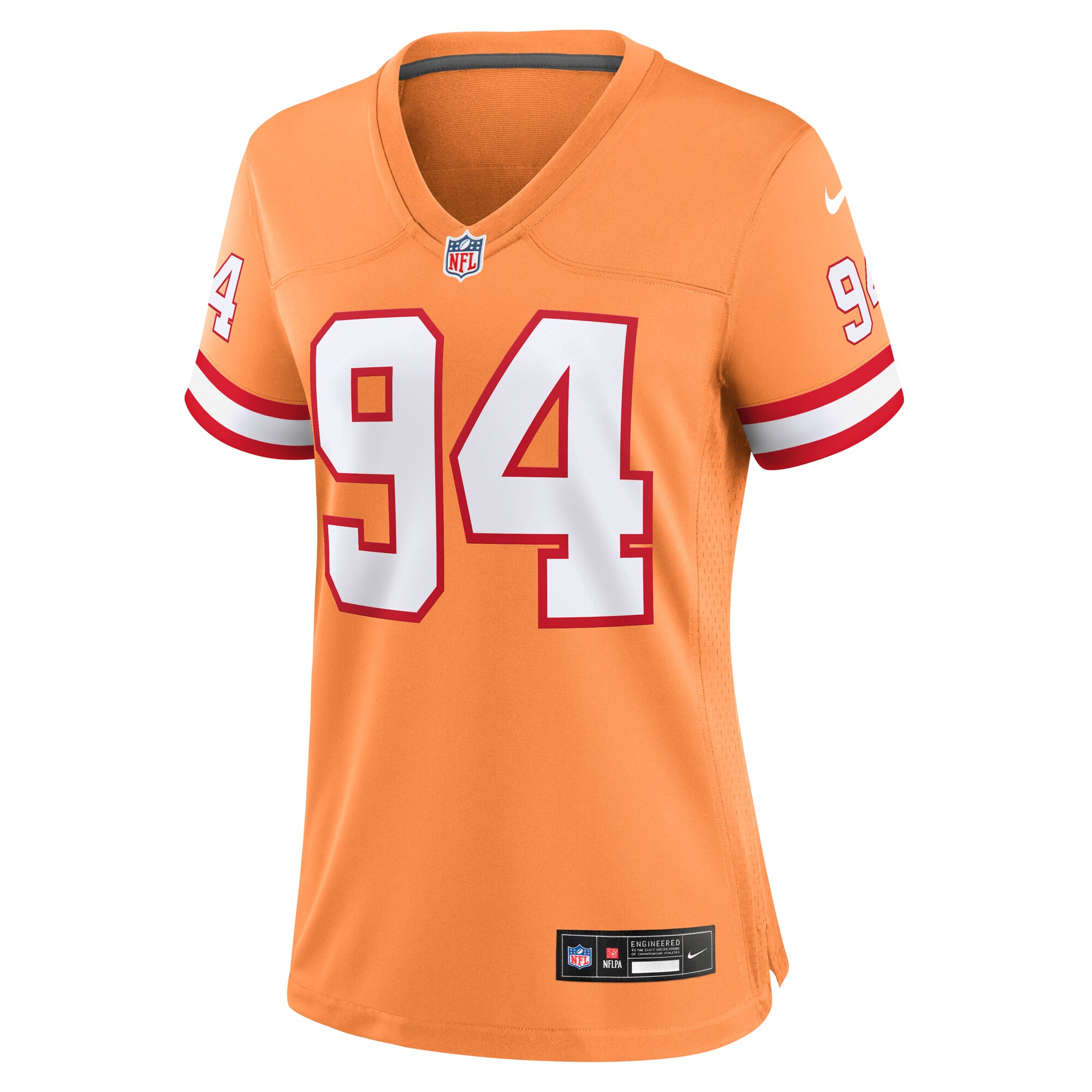 Calijah Kancey Tampa Bay Buccaneers Nike Women's Alternate Team Game Jersey - Orange - vstockx