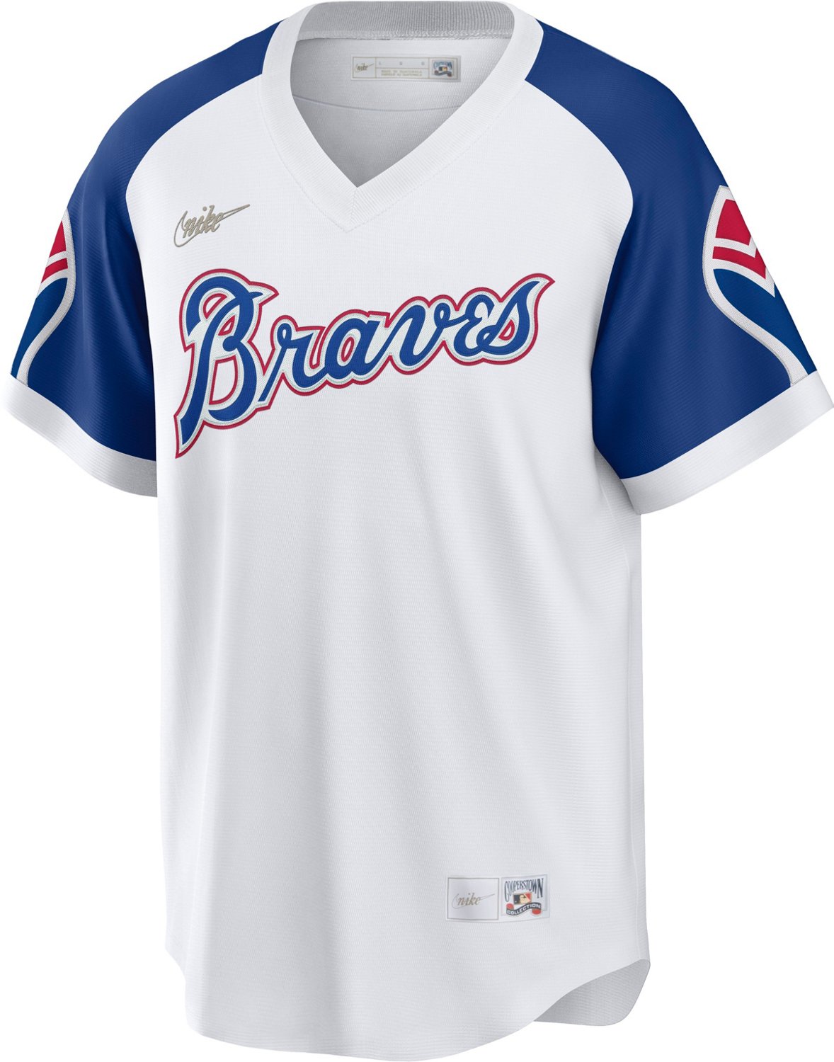 Nike Men's Atlanta Braves Hank Aaron #44 Official Cooperstown Jersey - vstockx