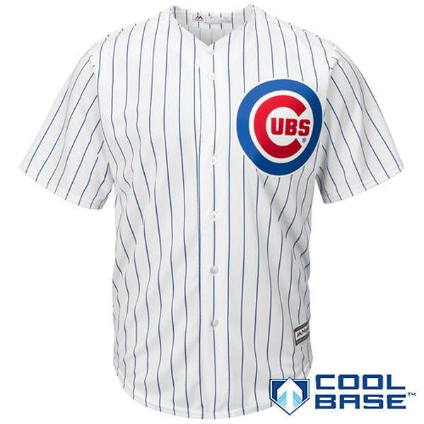 Men's Chicago Cubs Majestic White Official Cool Base Team Jersey - vstockx