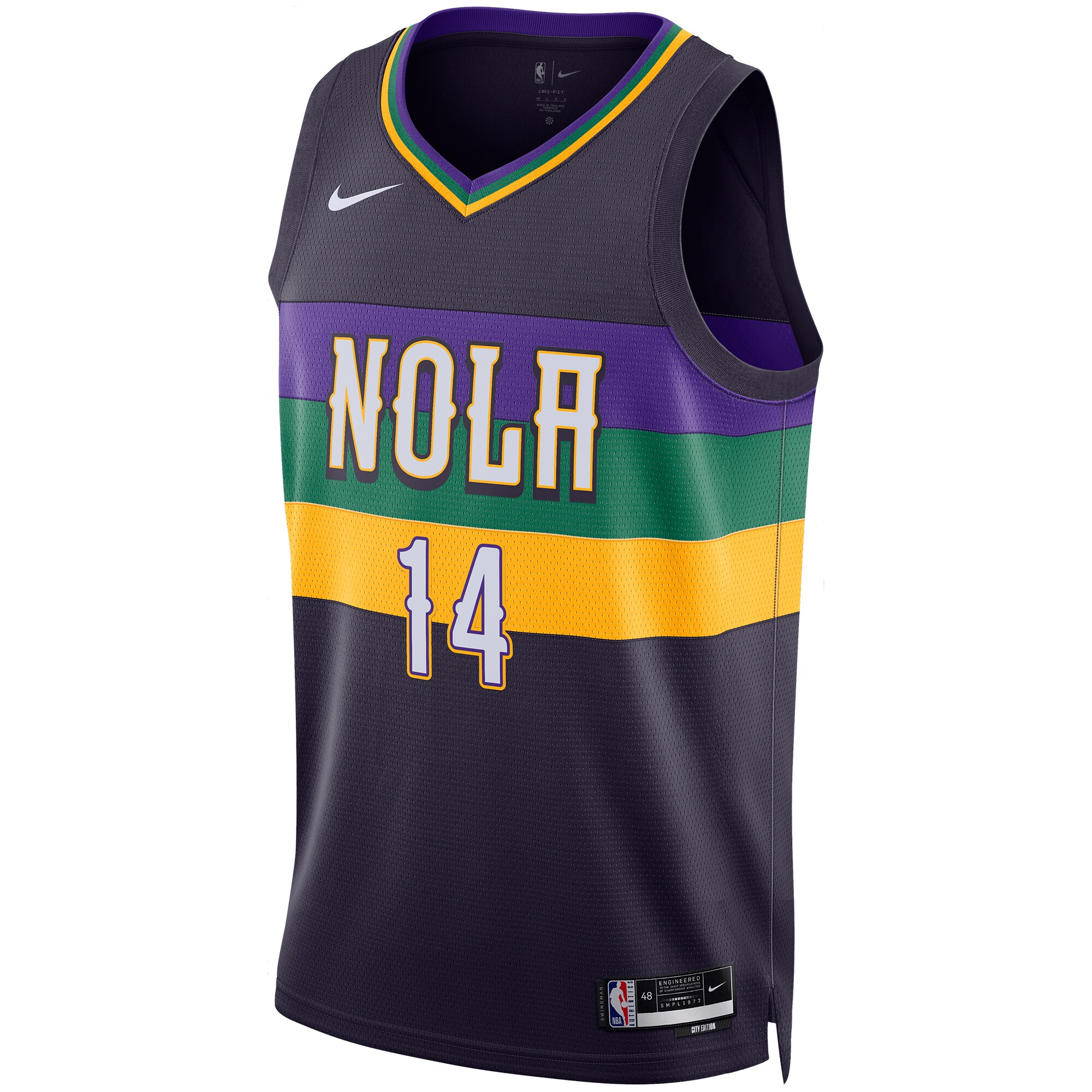 Brandon Ingram New Orleans Pelicans Nike Unisex 2022/23 Swingman Jersey - City Edition - Purple - vstockx