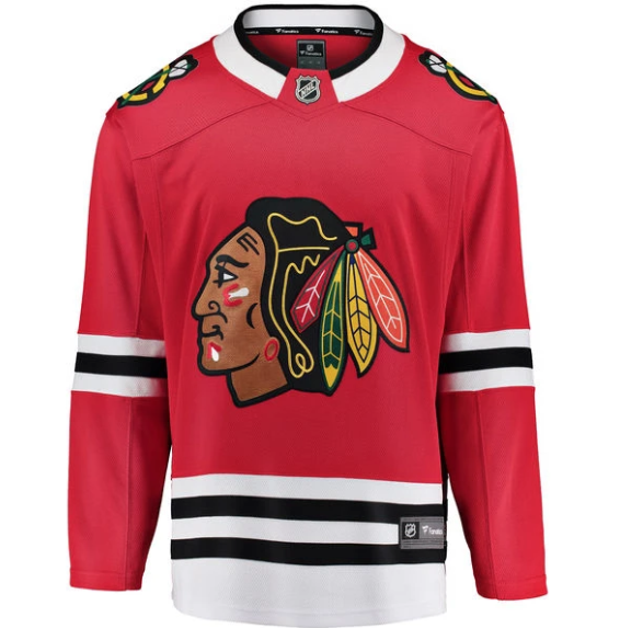 Men's Chicago Blackhawks Fanatics Red Blank Breakaway Home Jersey - vstockx