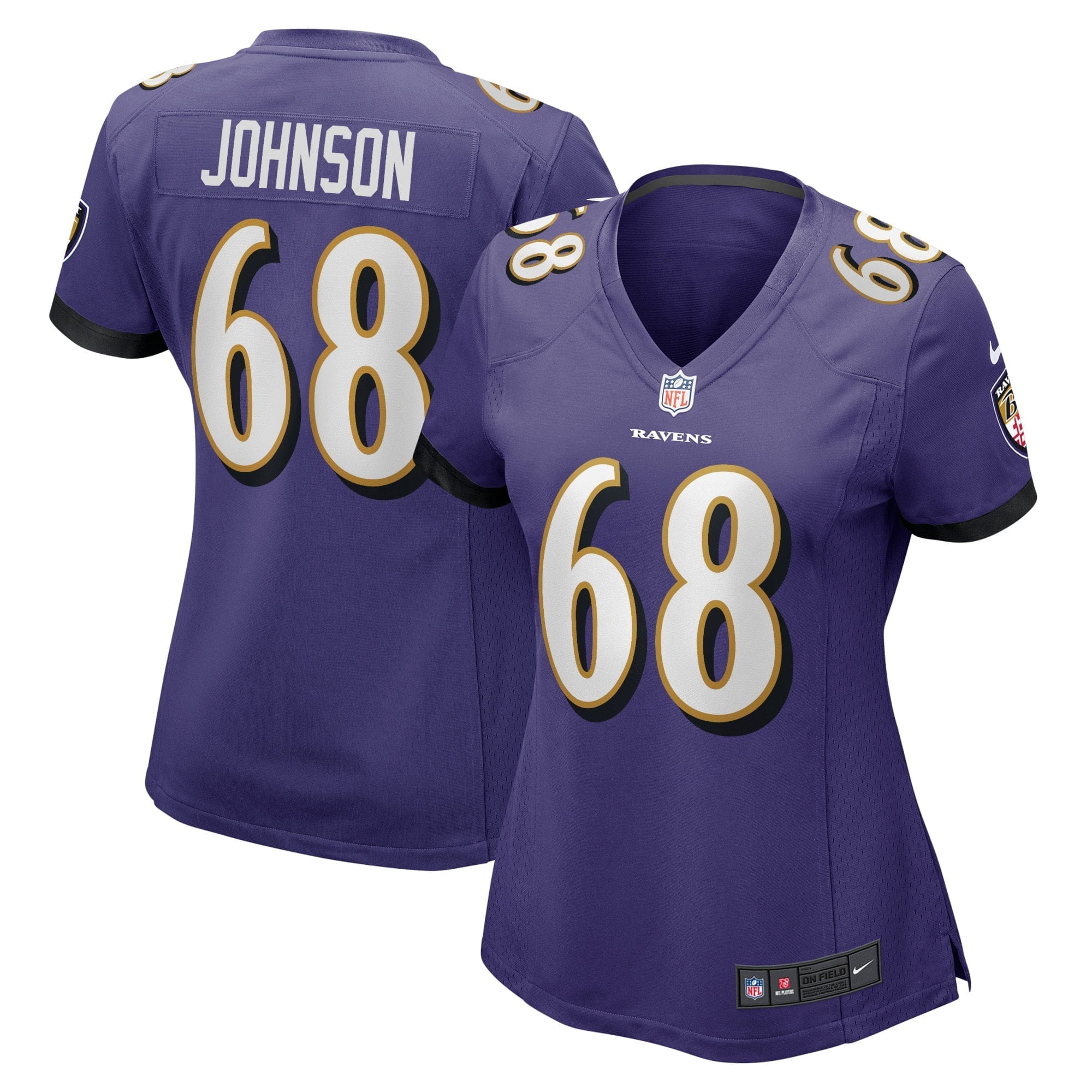 Women's Nike Zack Johnson Purple Baltimore Ravens Home Game Player Jersey - vstockx