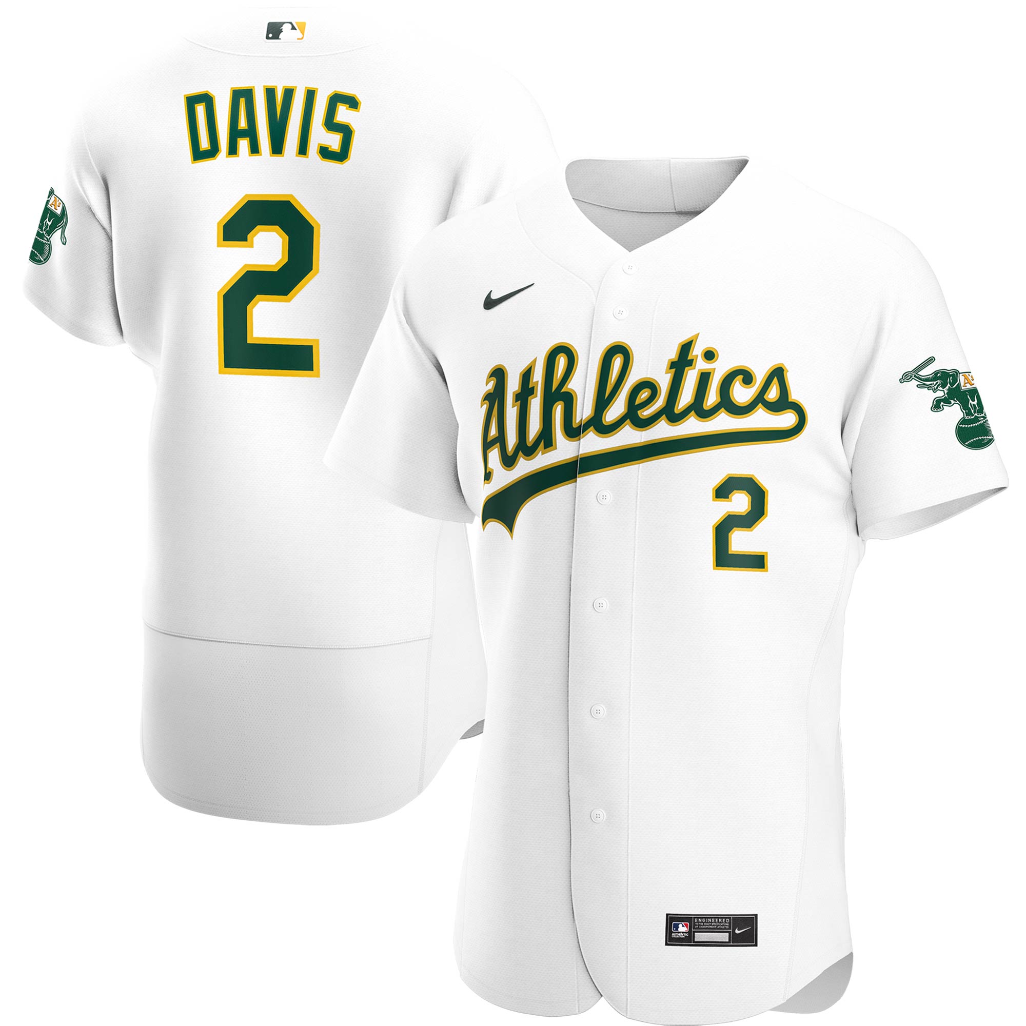 Khris Davis Oakland Athletics Nike Home Authentic Player Jersey - White - vstockx