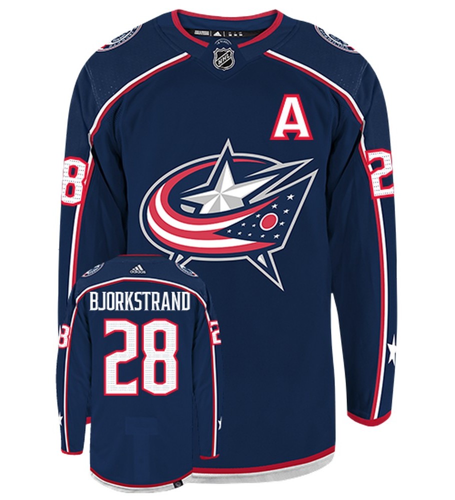 Oliver Bjorkstrand Columbus Blue Jackets Adidas Primegreen Authentic NHL Hockey Jersey - vstockx