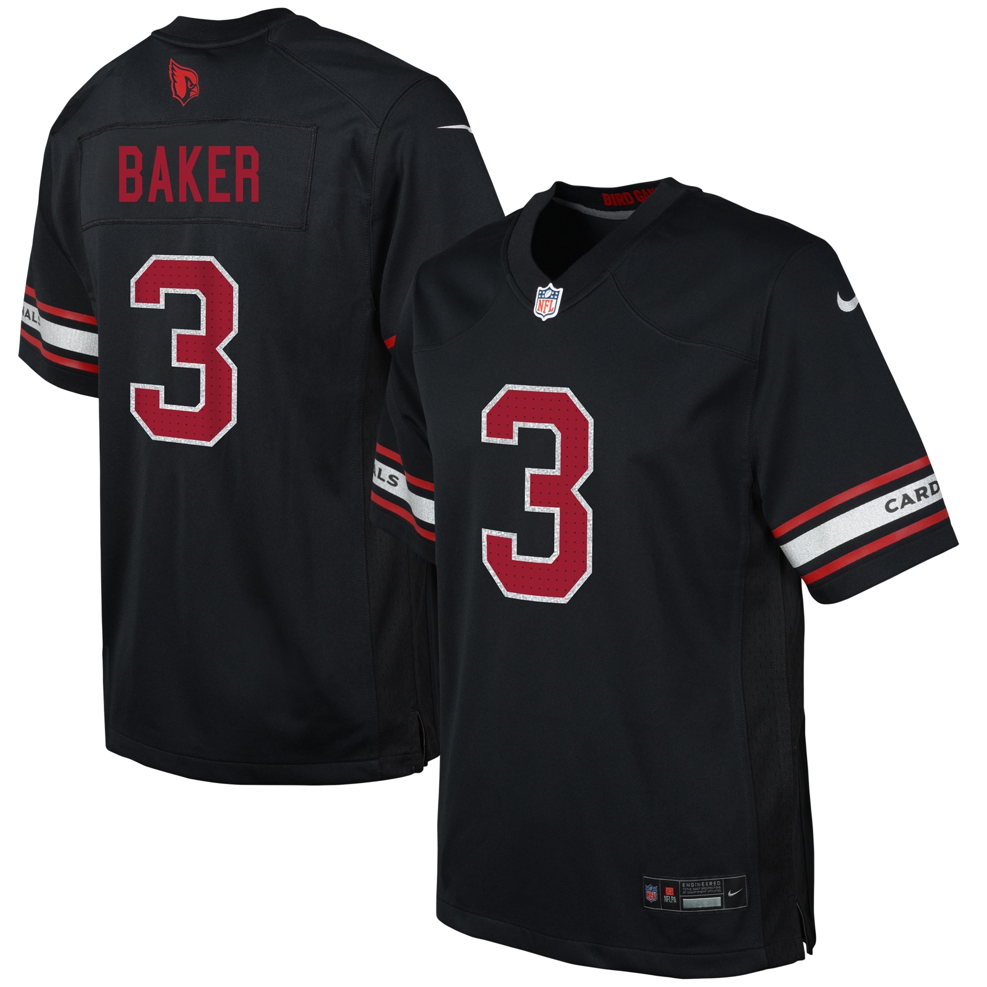 Budda Baker Arizona Cardinals Nike Youth Game Jersey - Black - vstockx