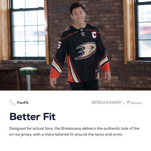 Women's Fanatics Branded Black Anaheim Ducks Breakaway Home Jersey - vstockx