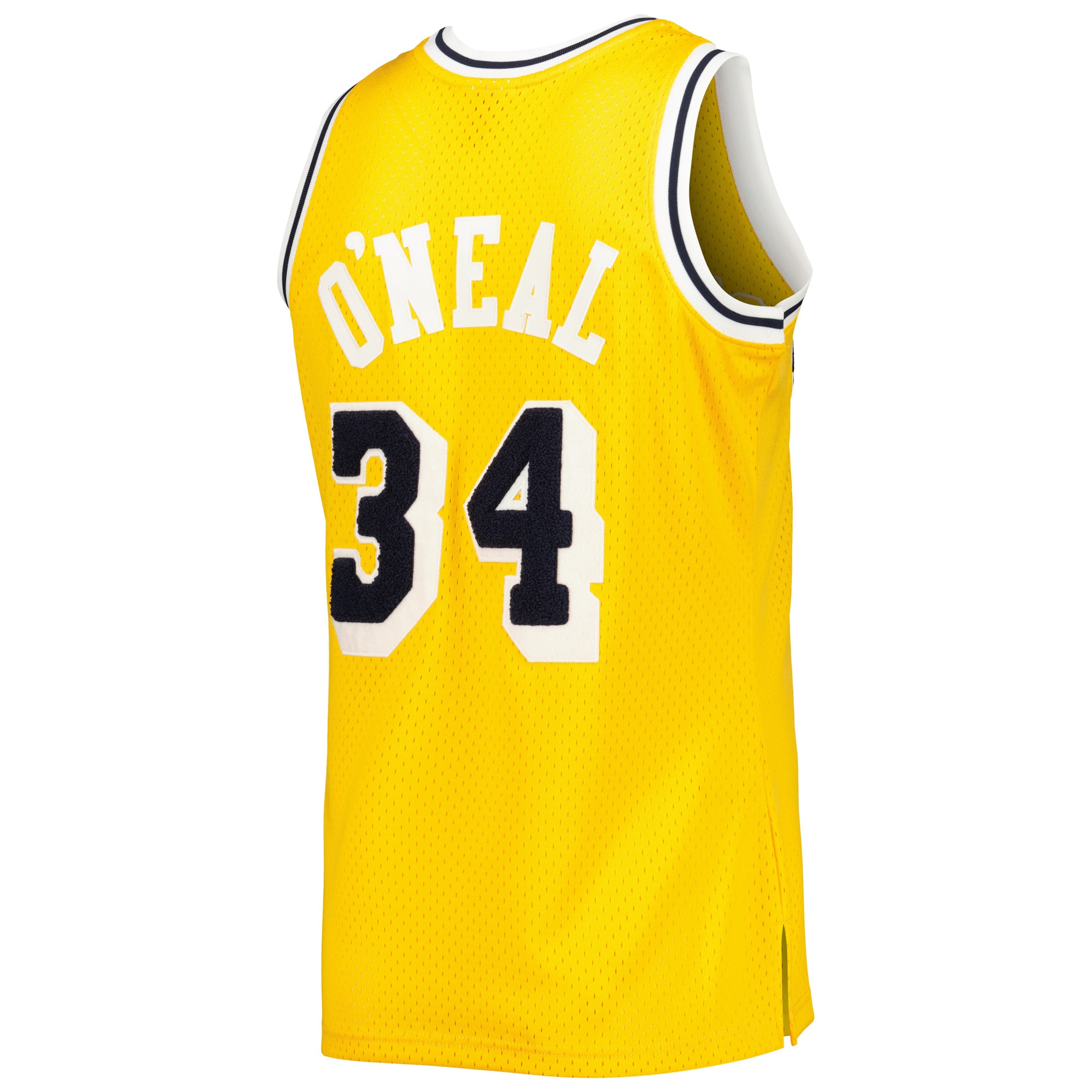 Shaquille O'Neal Los Angeles Lakers Mitchell & Ness Hardwood Classics Off-Court Swingman Jersey - Yellow - vstockx