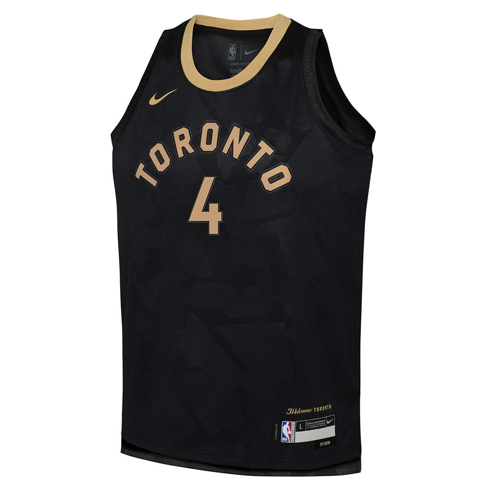Youth Toronto Raptors Scottie Barnes City Edition Jersey - Black - vstockx