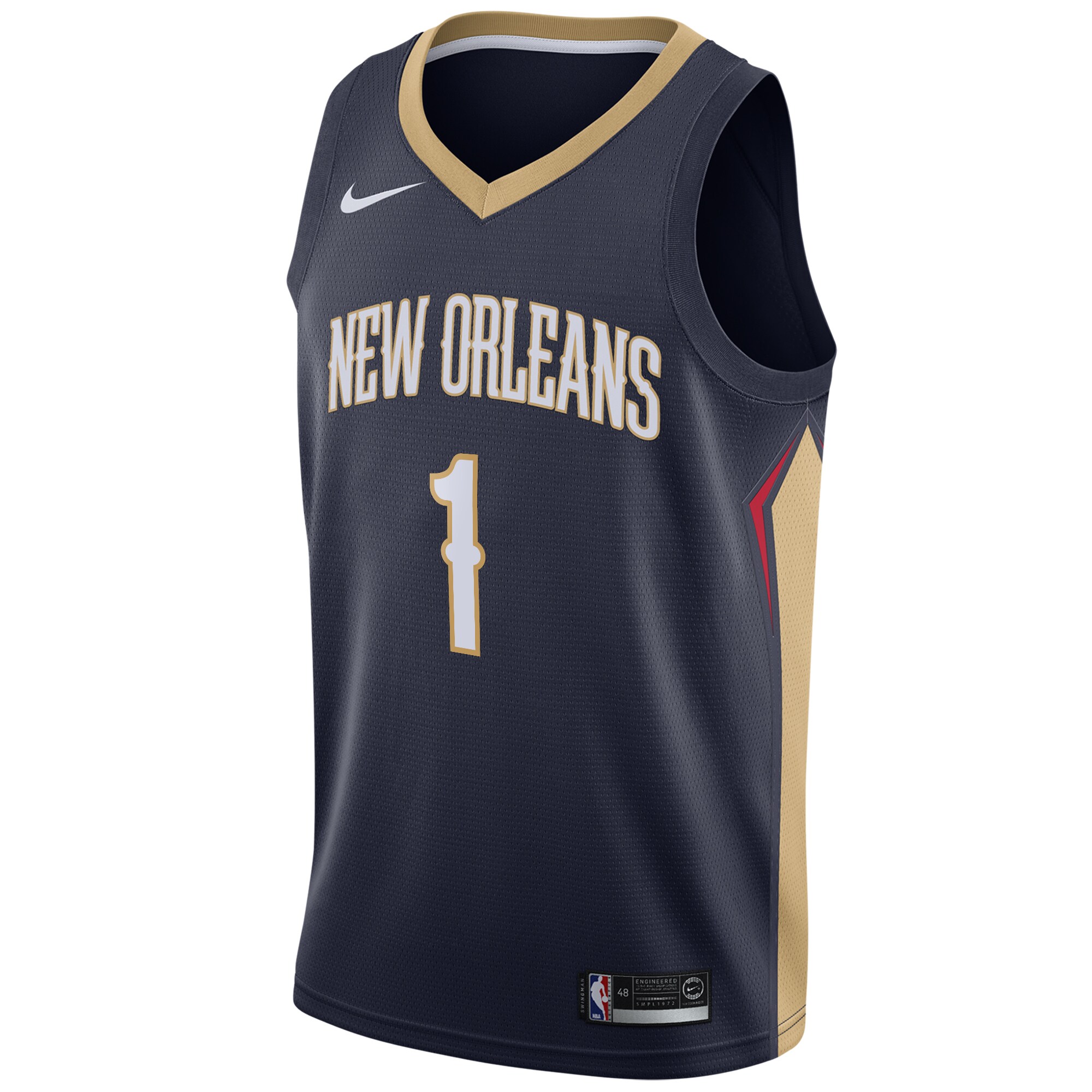 Zion Williamson New Orleans Pelicans Nike 2019 NBA Draft First Round Pick Swingman Jersey Navy - Icon Edition - vstockx
