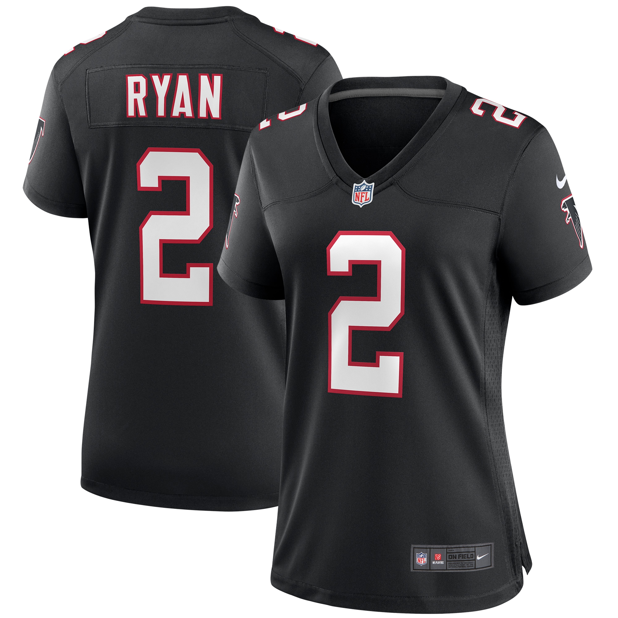 Matt Ryan Atlanta Falcons Nike Women's Throwback Game Jersey - Black - vstockx