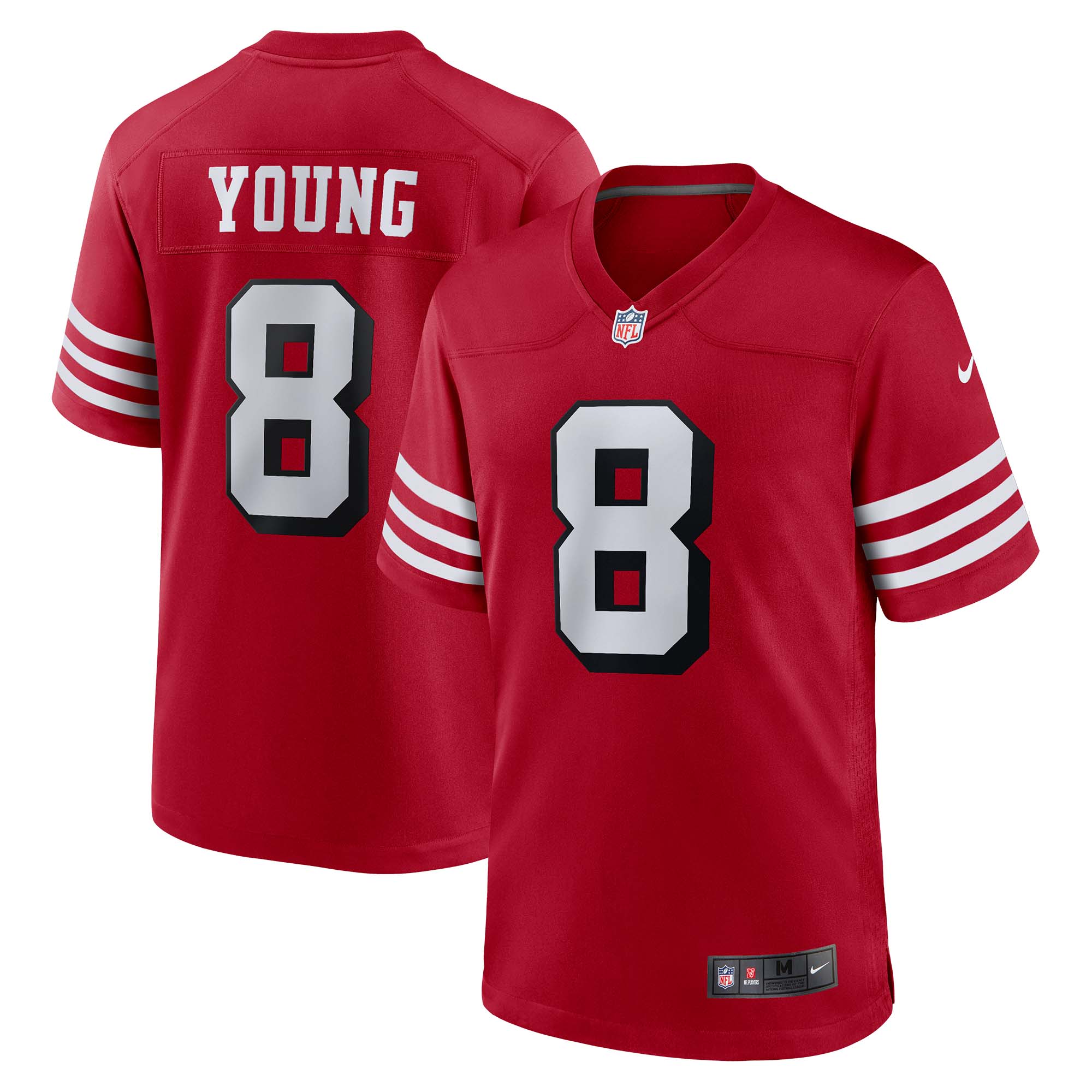 Steve Young San Francisco 49ers Nike Retired Alternate Game Jersey - Scarlet - vstockx