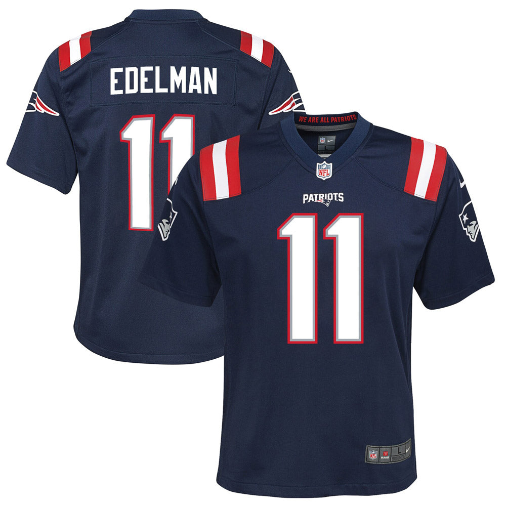 Youth New England Patriots Julian Edelman Game Jersey Navy - vstockx