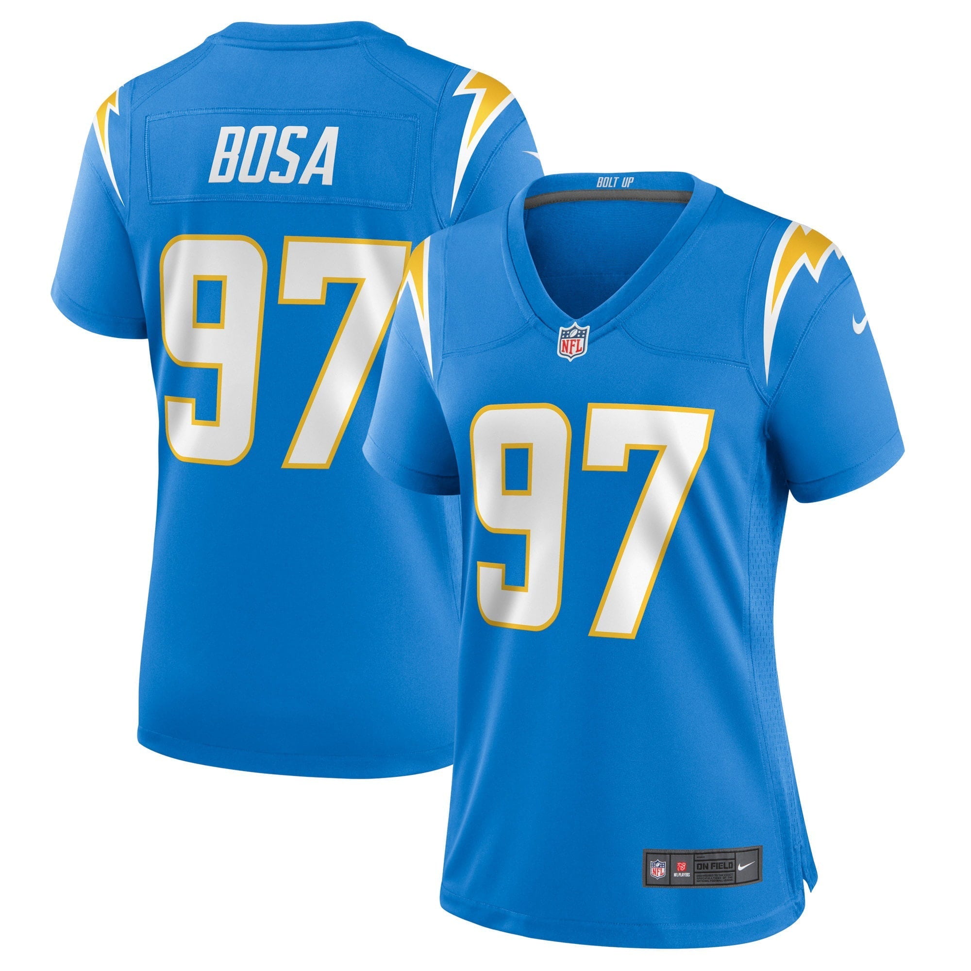 Women's Nike Joey Bosa Powder Blue Los Angeles Chargers Game Jersey - vstockx