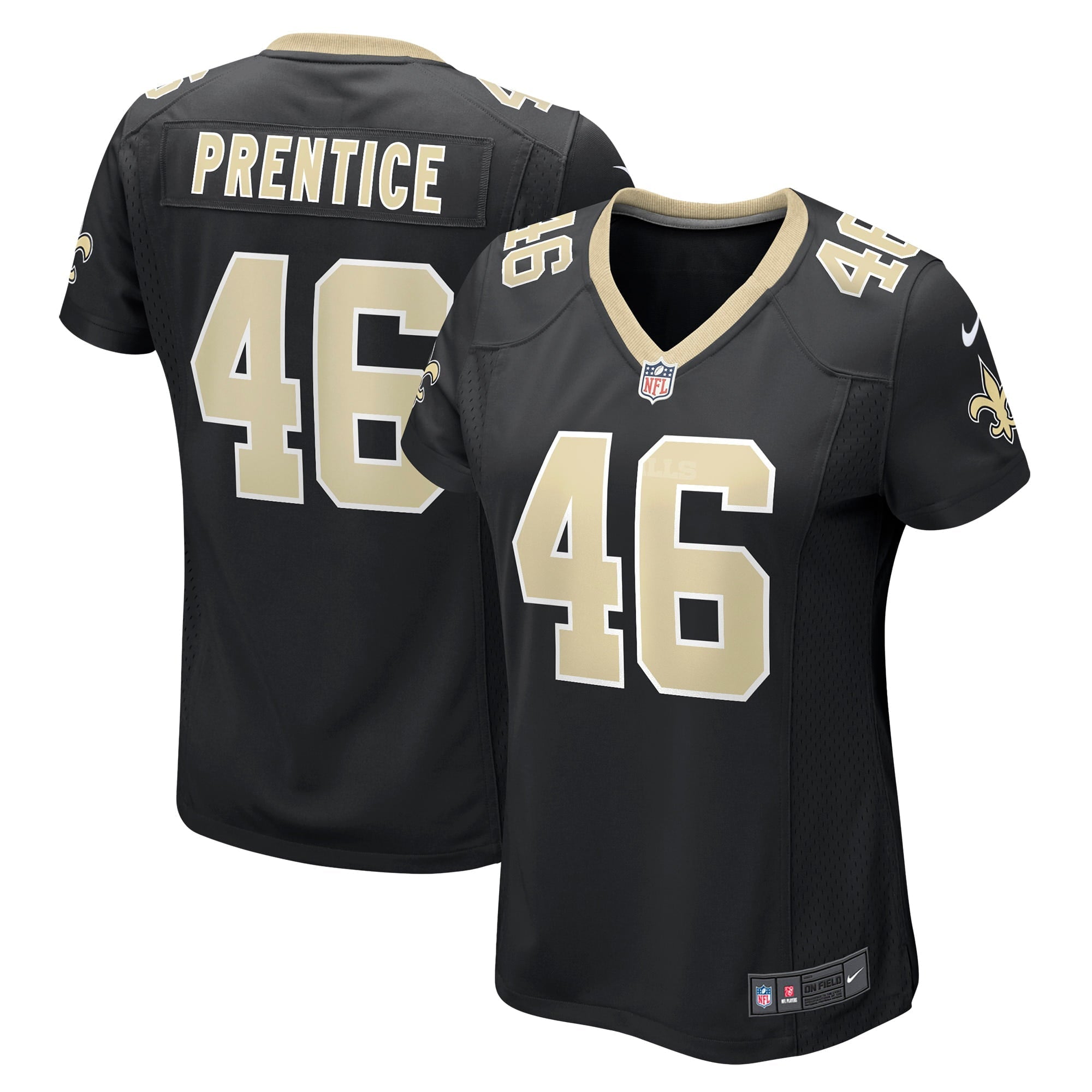 Women's Nike Adam Prentice Black New Orleans Saints Game Player Jersey - vstockx
