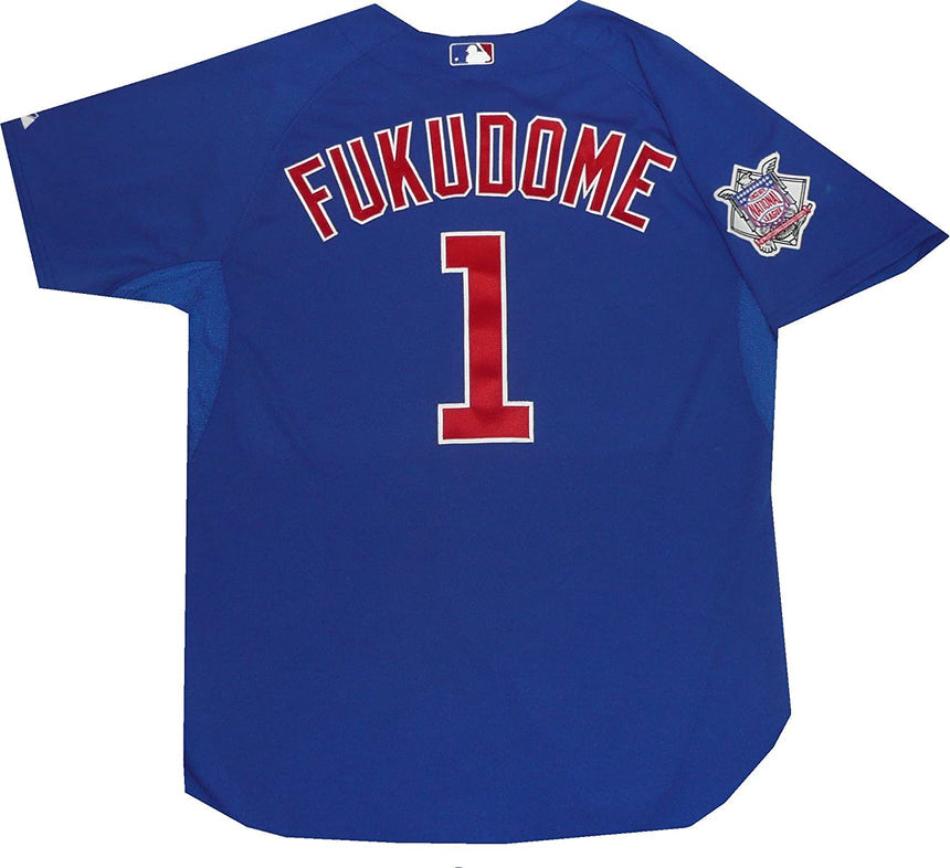 Men's Kosuke Fukudome Chicago Cubs Blue Alternate Authentic Jersey - vstockx