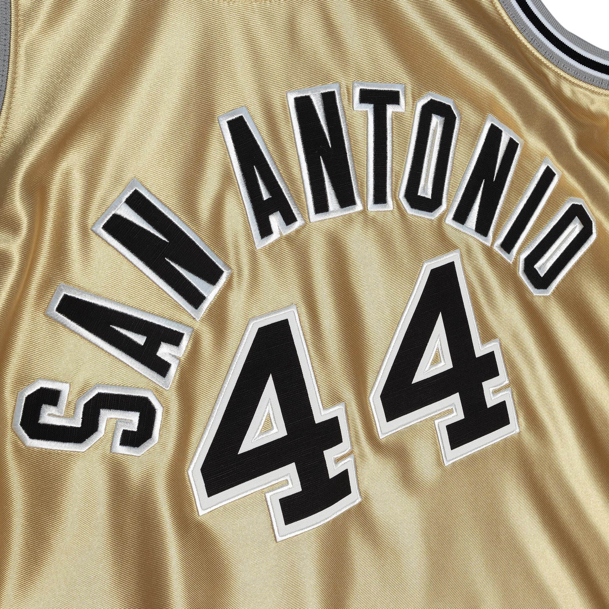 75th Anniversary Gold Swingman George Gervin San Antonio Spurs 1977-78 Jersey - vstockx
