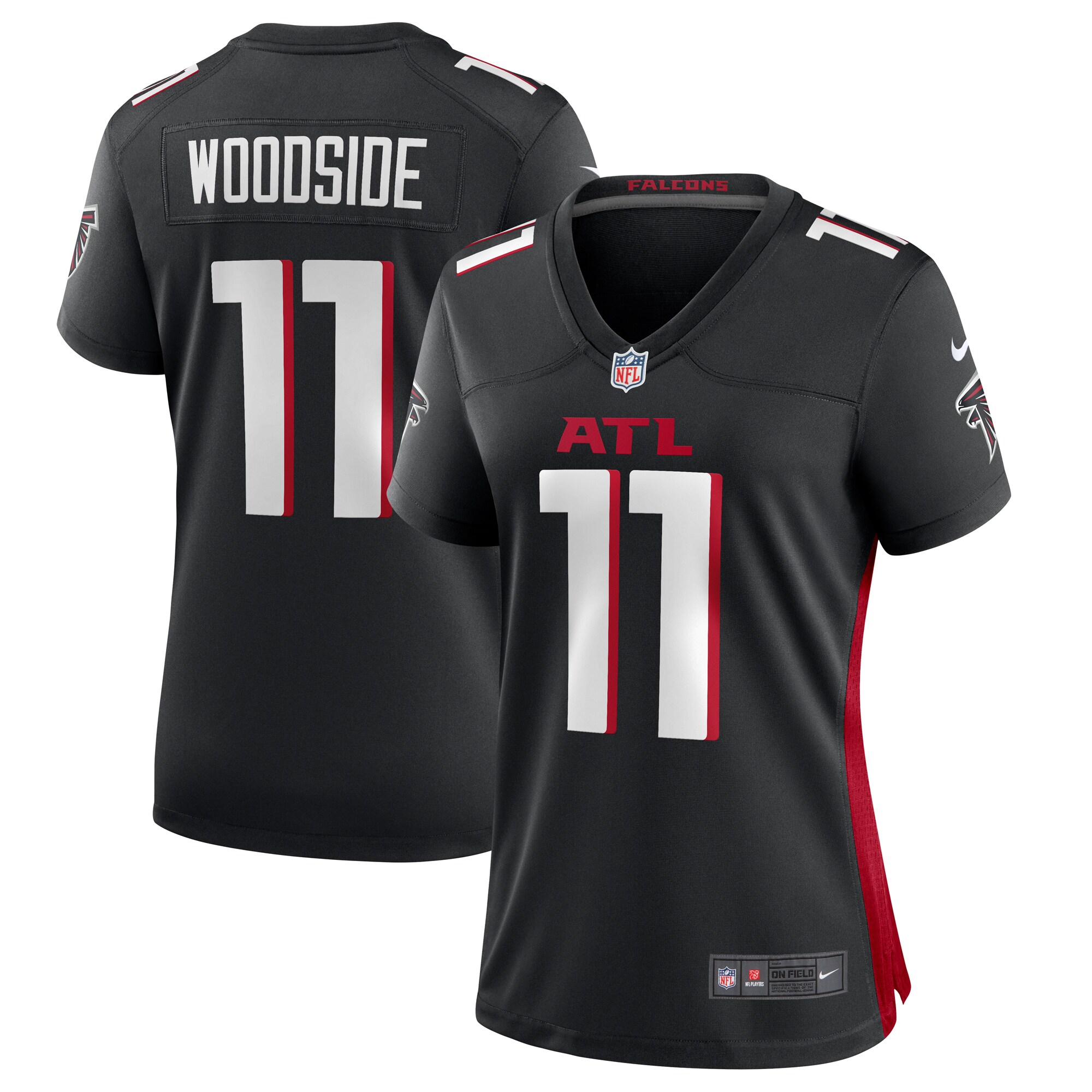 Logan Woodside Atlanta Falcons Nike Women's Team Game Jersey - Black - vstockx
