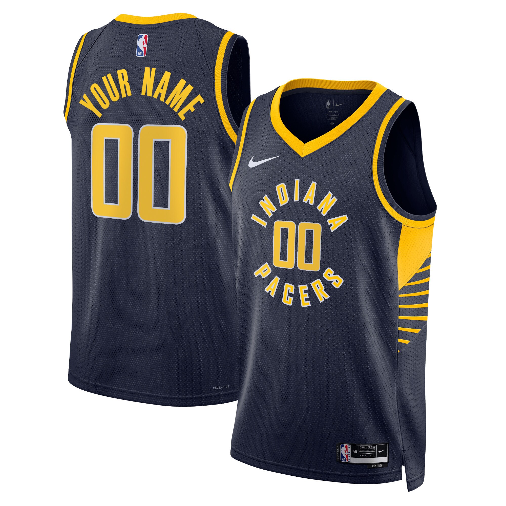 Indiana Pacers Nike Unisex 2022/23 Swingman Custom Jersey Navy - Icon Edition - vstockx