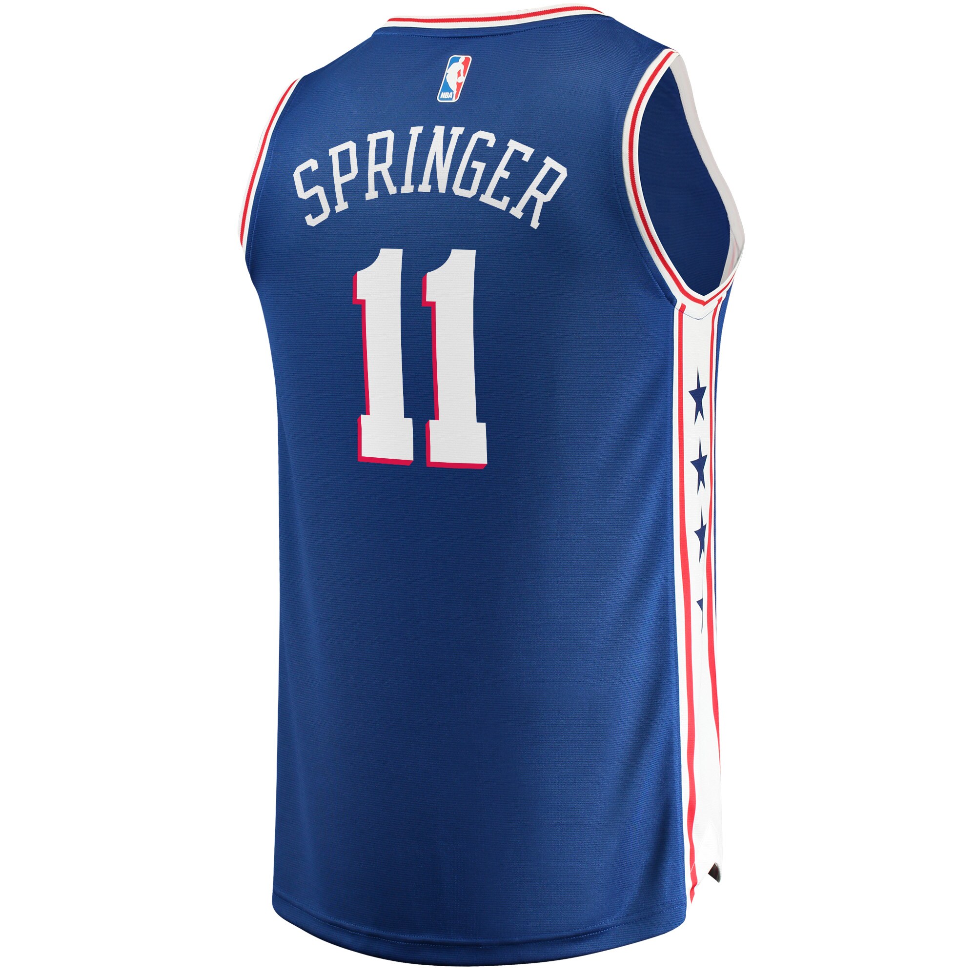 Jaden Springer Philadelphia 76ers Fanatics Branded 2021 NBA Draft First Round Pick Fast Break Replica Jersey Royal - Icon Edition - vstockx
