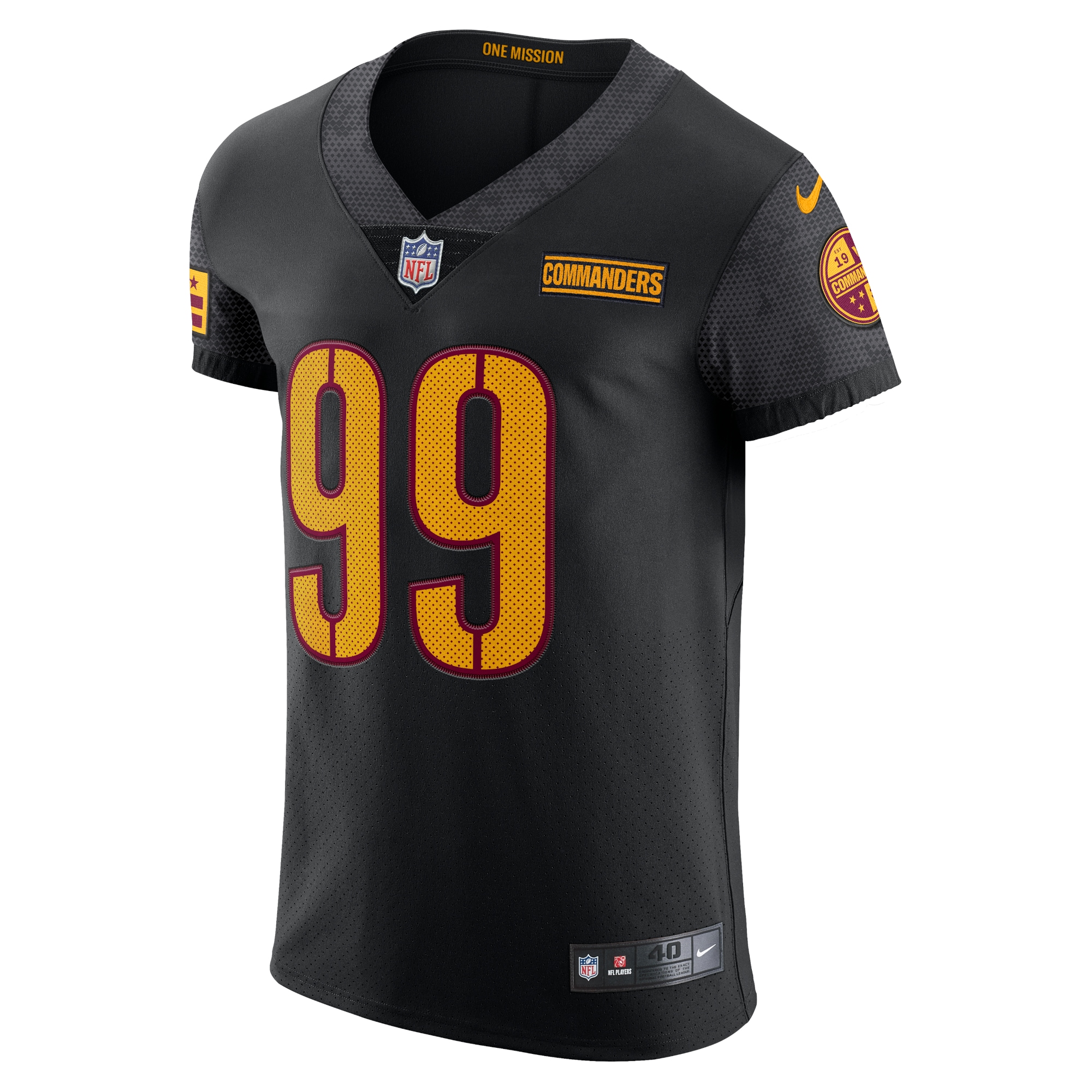 Chase Young Washington Commanders Nike Alternate Vapor Elite Jersey - Black - vstockx