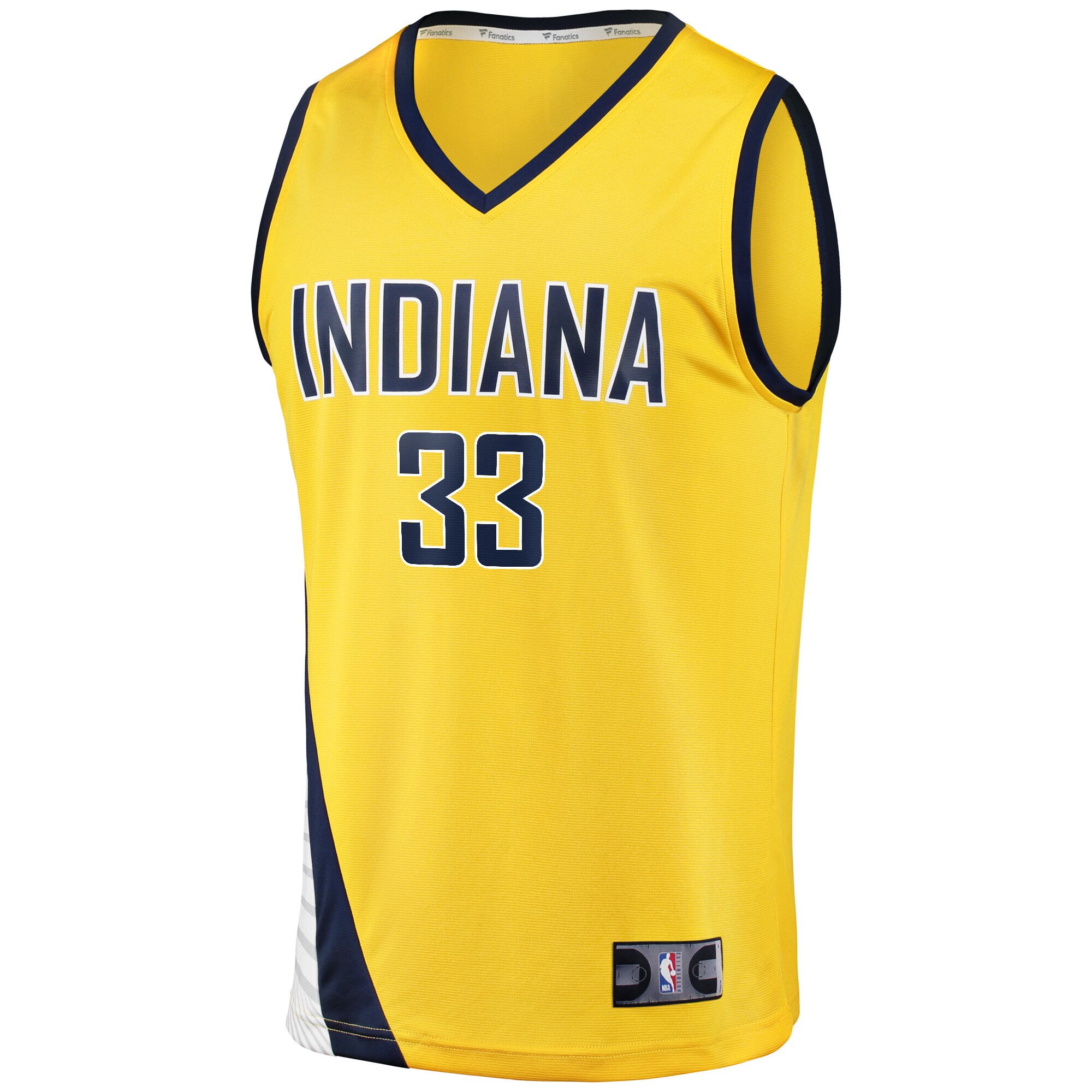 Myles Turner Indiana Pacers Fanatics Branded Fast Break Replica Jersey - Statement Edition - Gold - vstockx