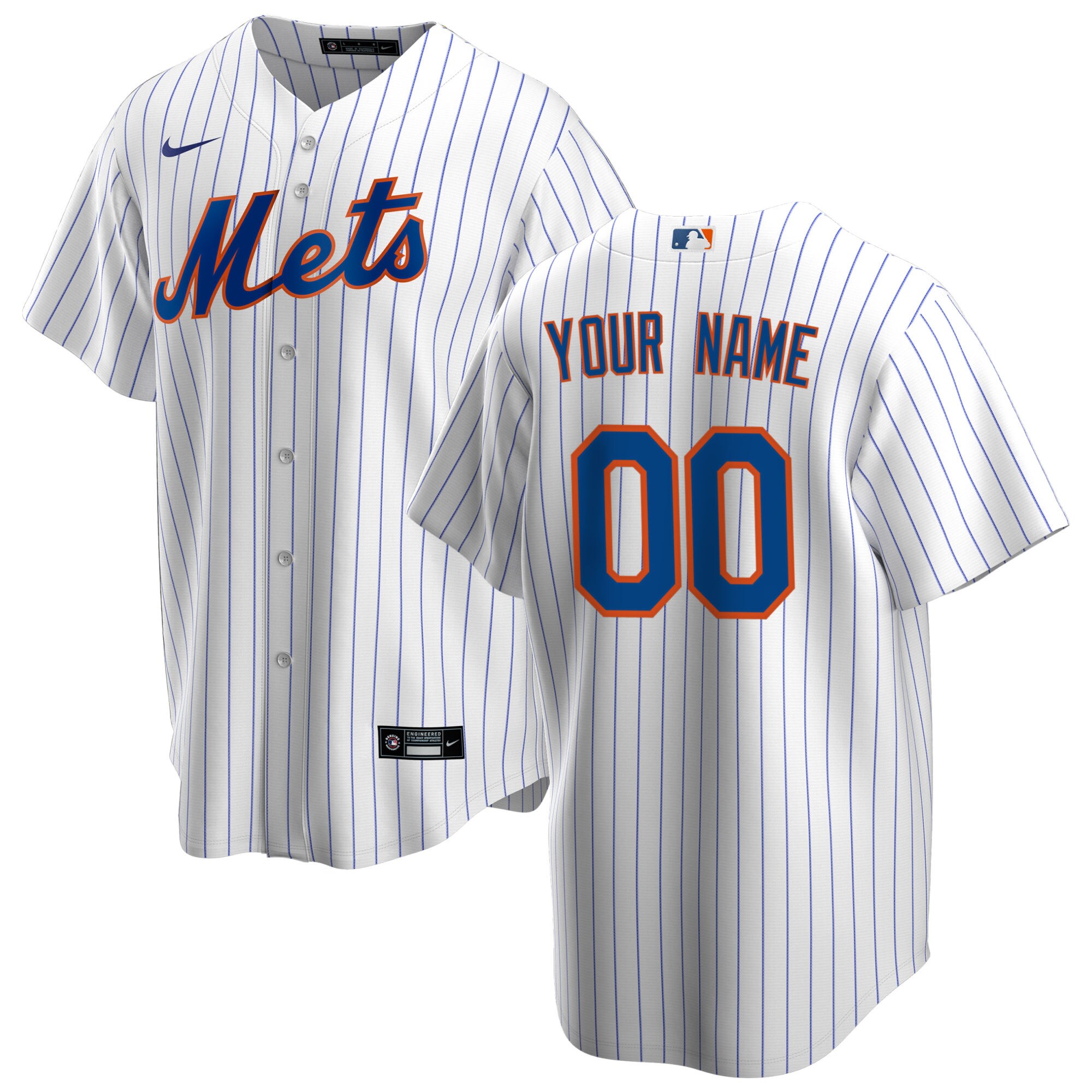 New York Mets Nike Youth Home Replica Custom Jersey - White - vstockx