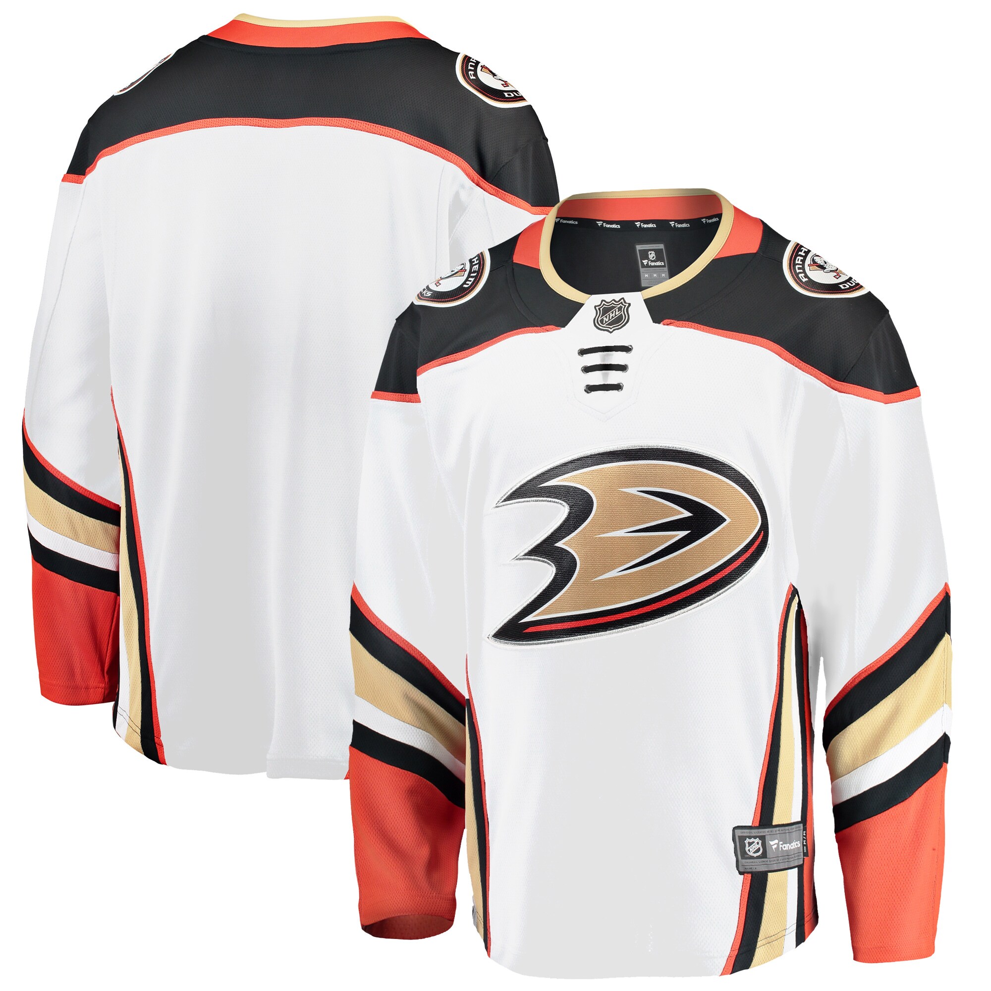 Anaheim Ducks Fanatics Branded Breakaway Away Jersey - White - vstockx