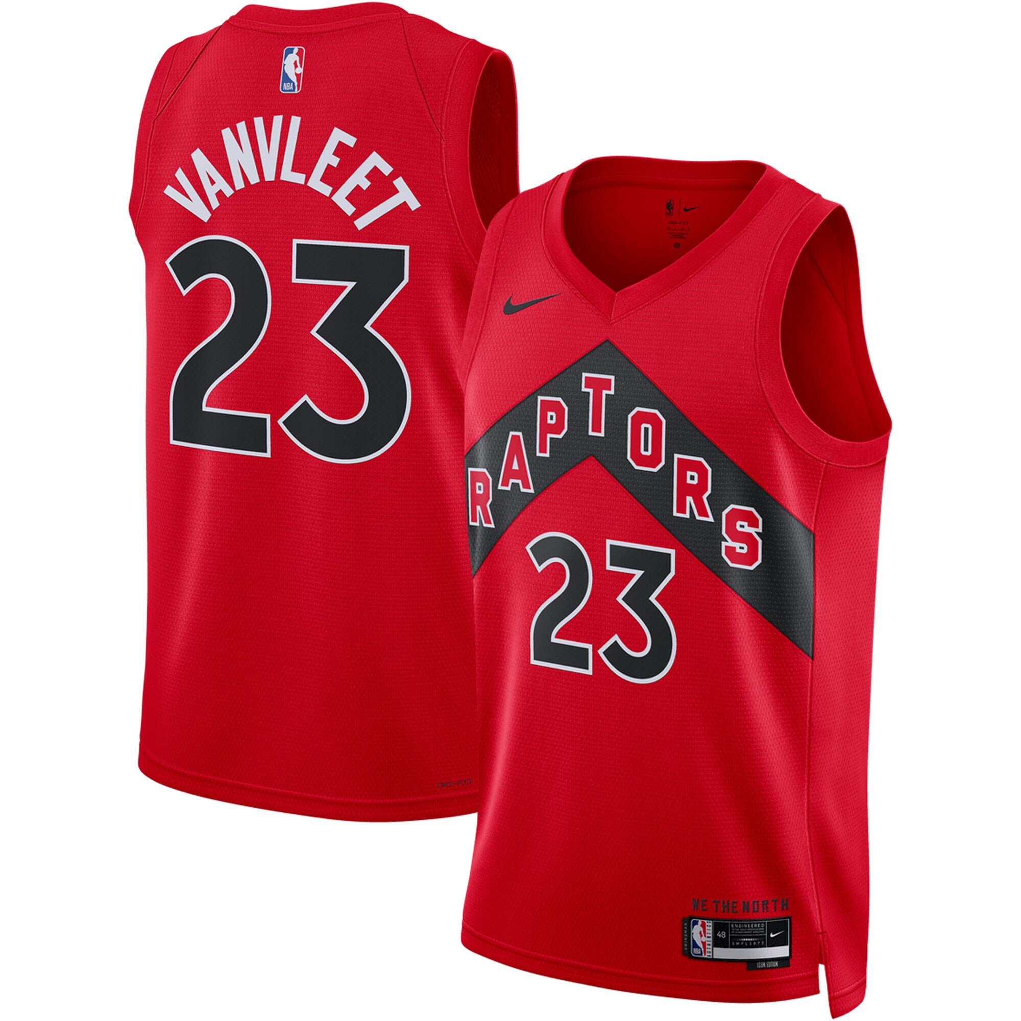 Fred VanVleet Toronto Raptors Nike Unisex Swingman Jersey - Association Edition - Red - vstockx