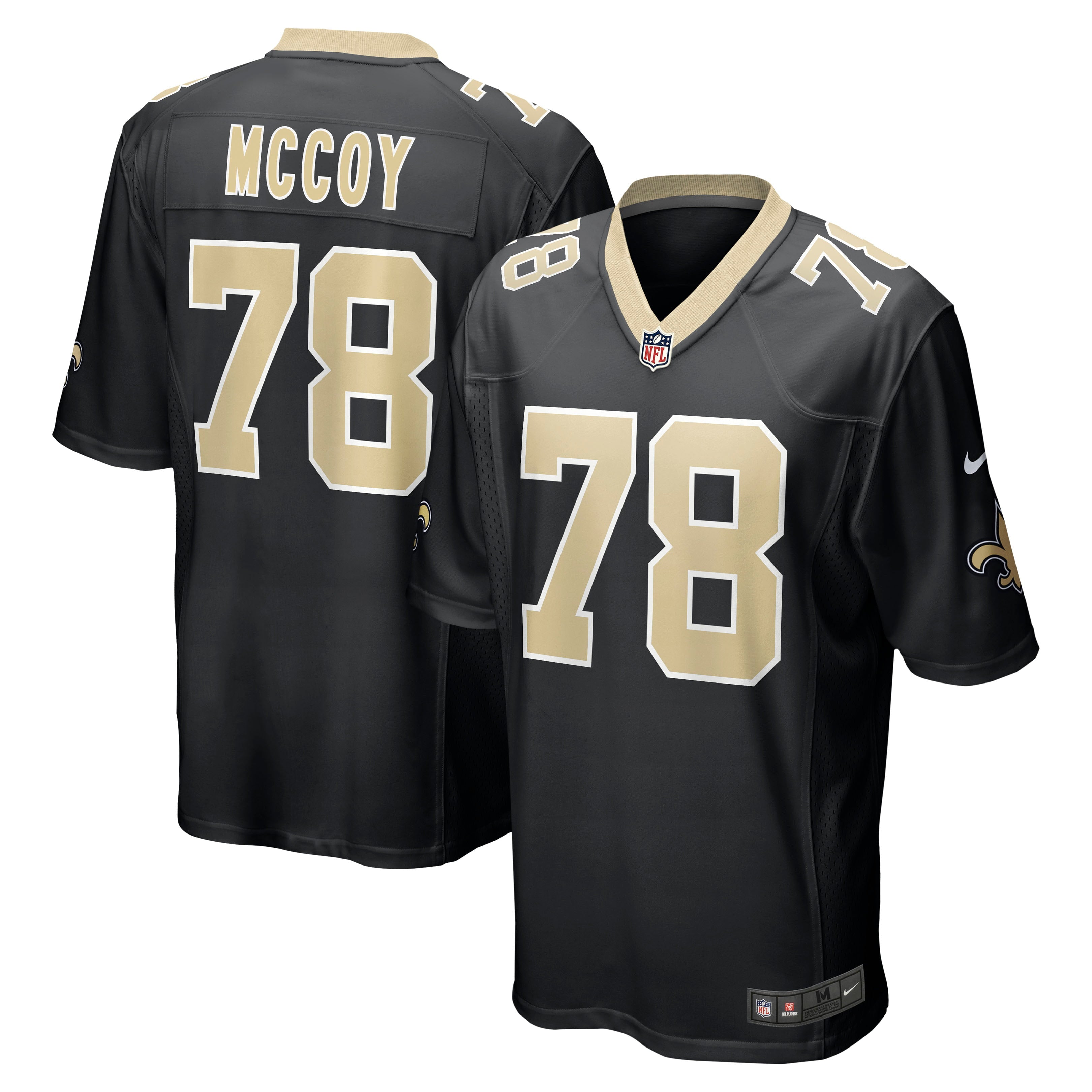 Men's Nike Erik Mccoy Black New Orleans Saints Game Jersey - vstockx