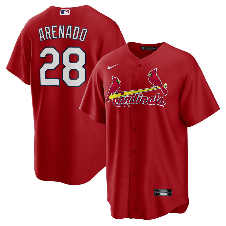 Men's Nolan Arenado St. Louis Cardinals Red Alternate Replica Team Jersey - vstockx