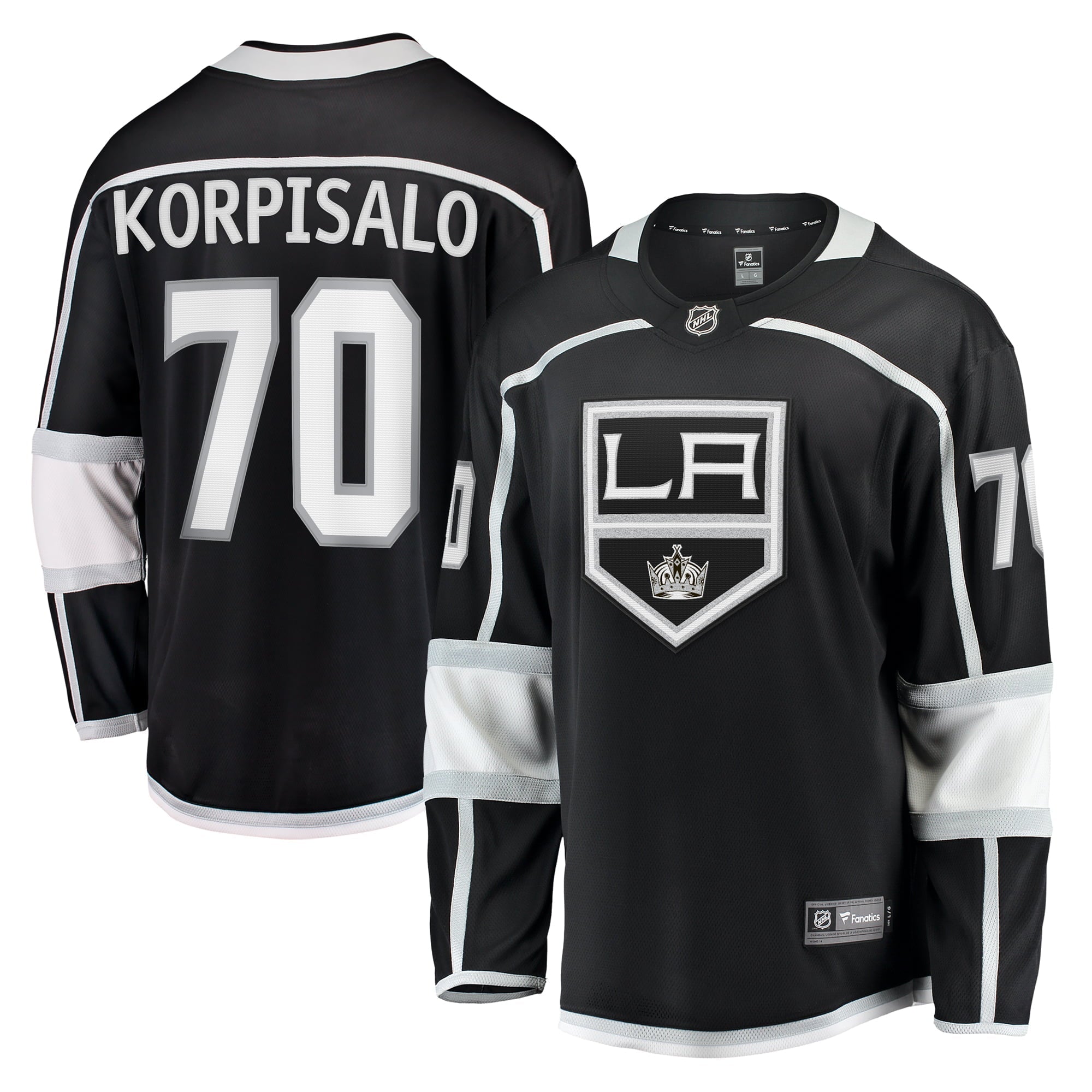 Men's Fanatics Branded Joonas Korpisalo Black Los Angeles Kings Home Breakaway Jersey - vstockx