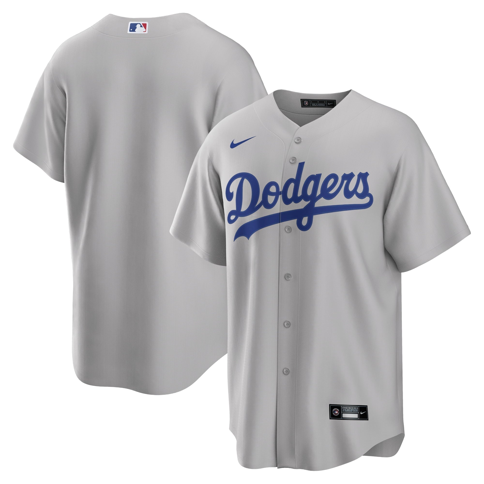 Men's Nike Gray Los Angeles Dodgers Alternate Replica Team Jersey - vstockx
