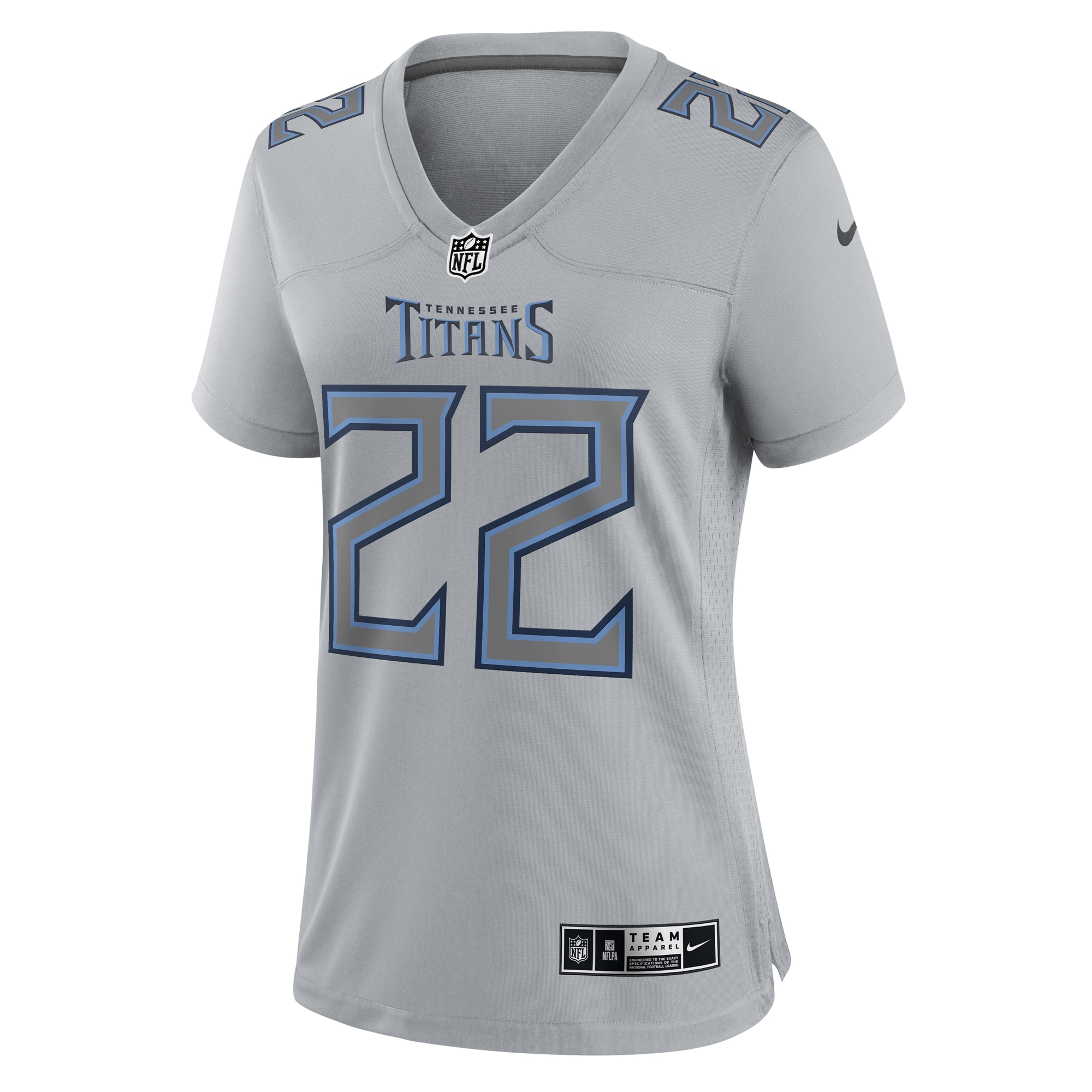 Derrick Henry Tennessee Titans Nike Women's Atmosphere Fashion Game Jersey - Gray - vstockx