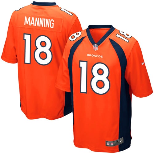Peyton Manning Denver Broncos Nike Youth Team Color Game Jersey - Orange - vstockx