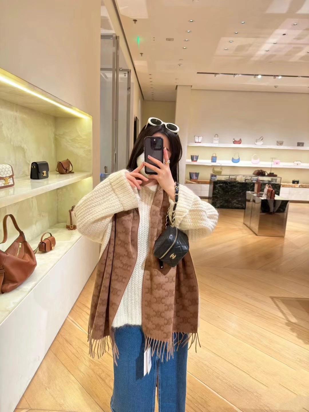Streetwear Scarf CELINE 328973 size:37*200cm - vstockx