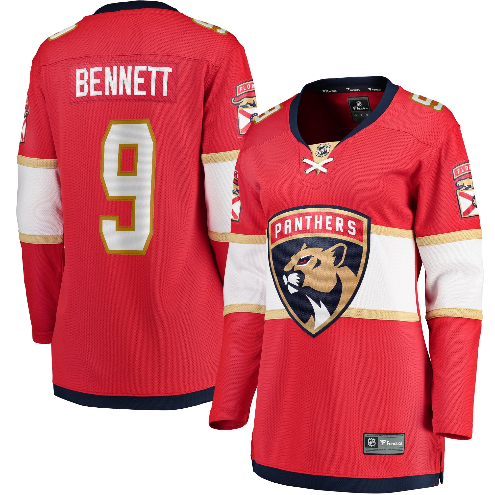 Women's Fanatics Branded Sam Bennett Red Florida Panthers 2017/18 Home Breakaway Replica Jersey - vstockx