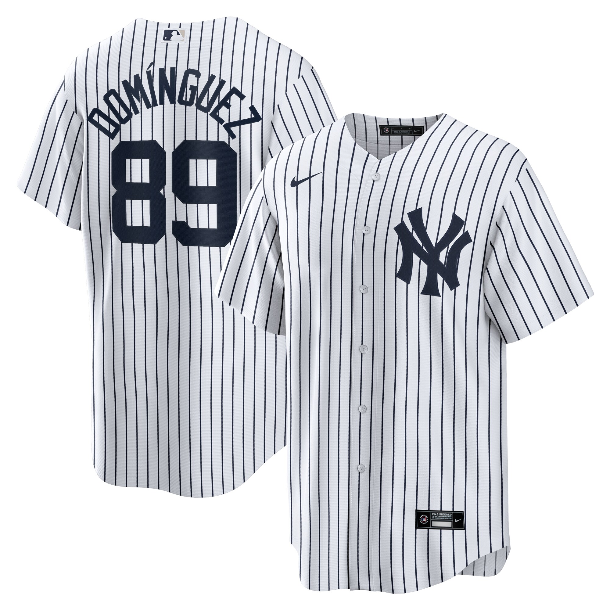 Jasson Dominguez New York Yankees Nike Home Official Replica Player Jersey - White - vstockx
