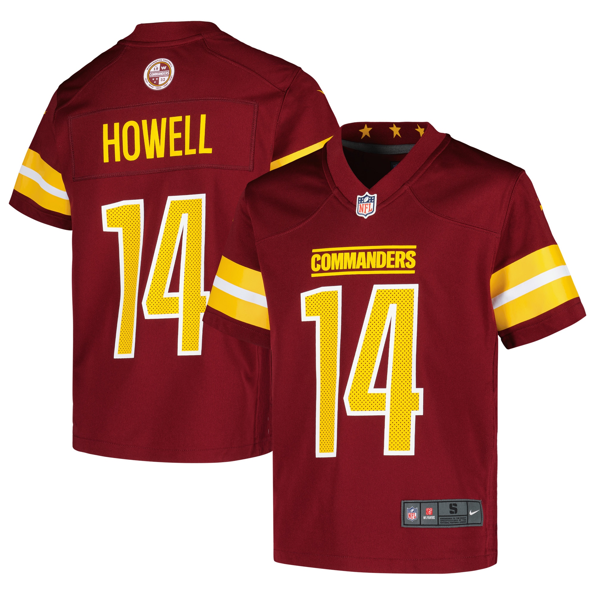 Sam Howell Washington Commanders Nike Youth Game Jersey - Burgundy - vstockx