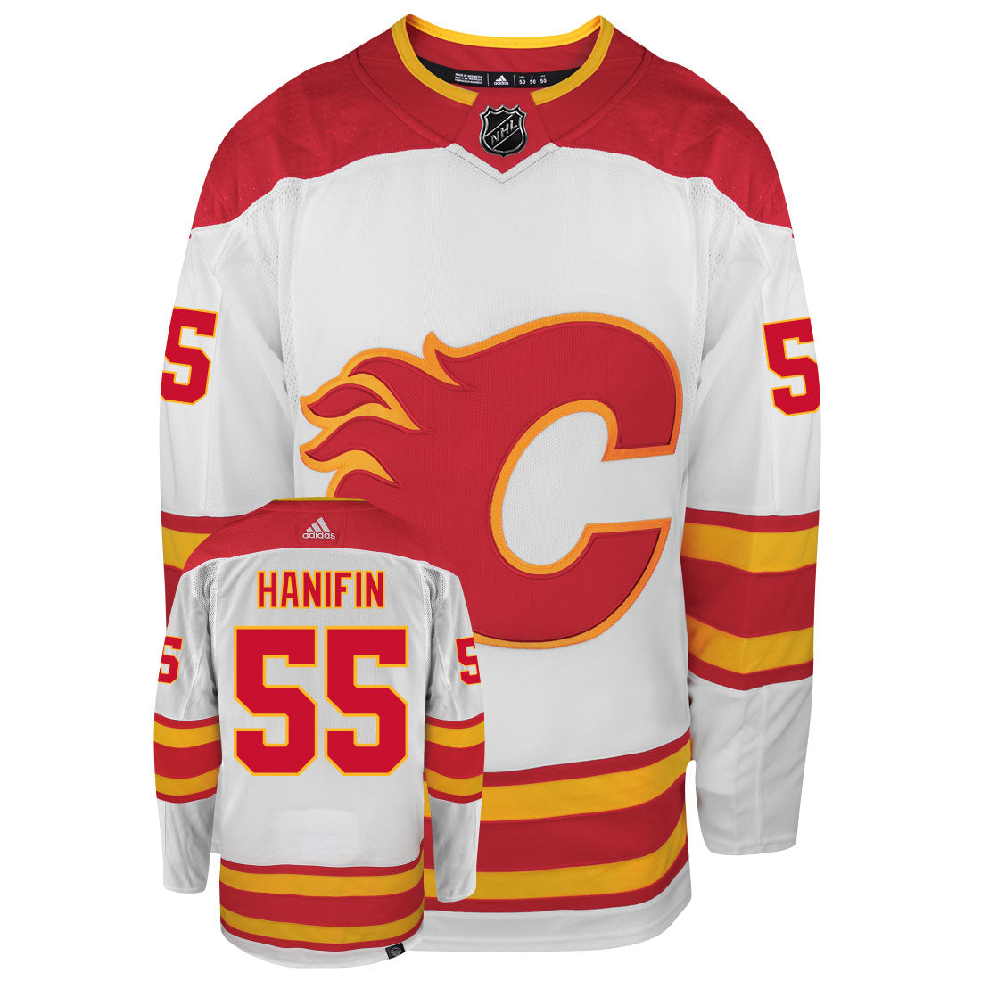 Noah Hanifin Calgary Flames Adidas Primegreen Authentic NHL Hockey Jersey - vstockx