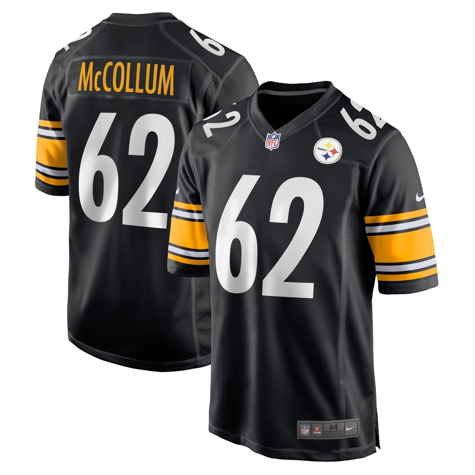 Men's Nike Ryan McCollum Black Pittsburgh Steelers Game Player Jersey - vstockx