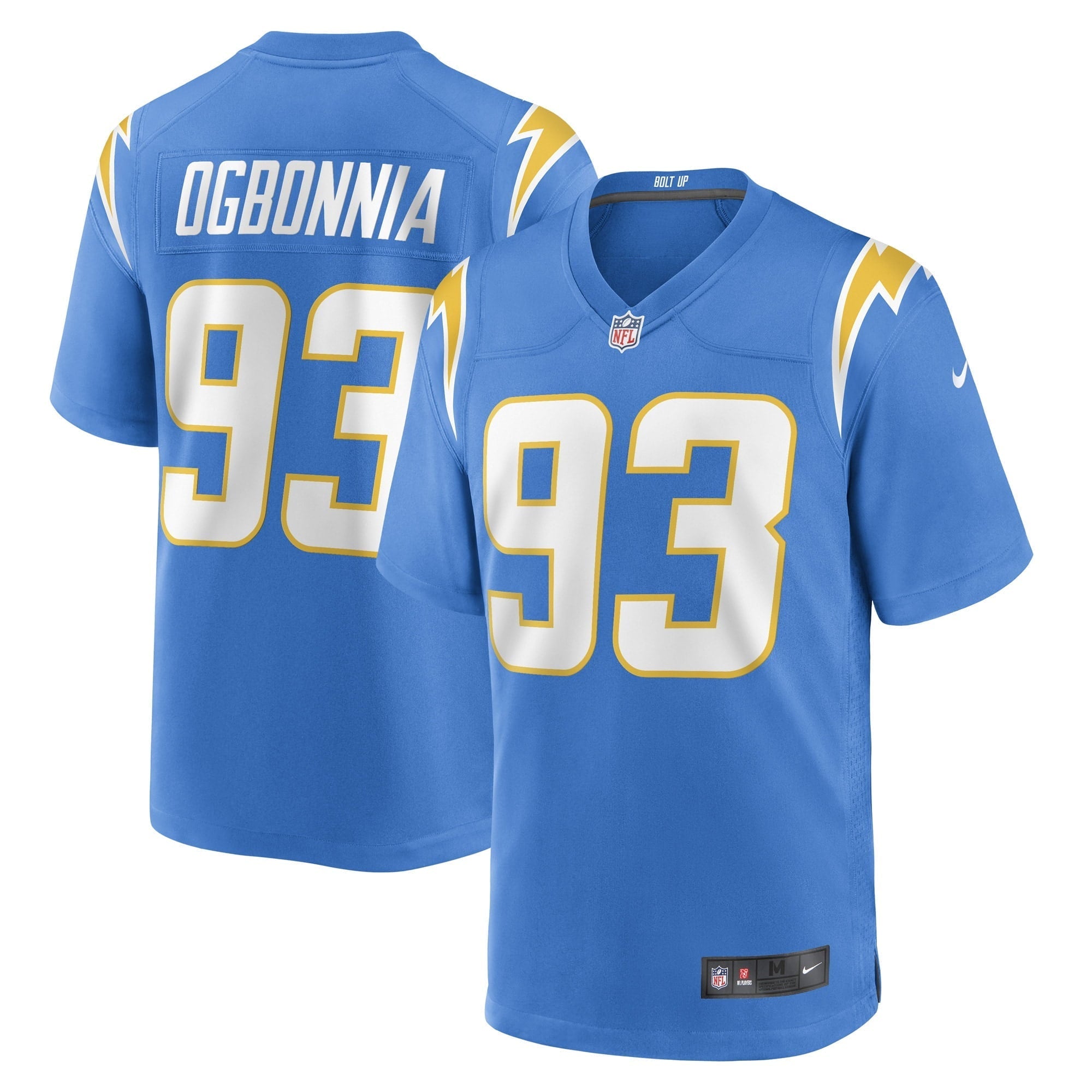 Men's Nike Otito Ogbonnia Powder Blue Los Angeles Chargers Game Player Jersey - vstockx