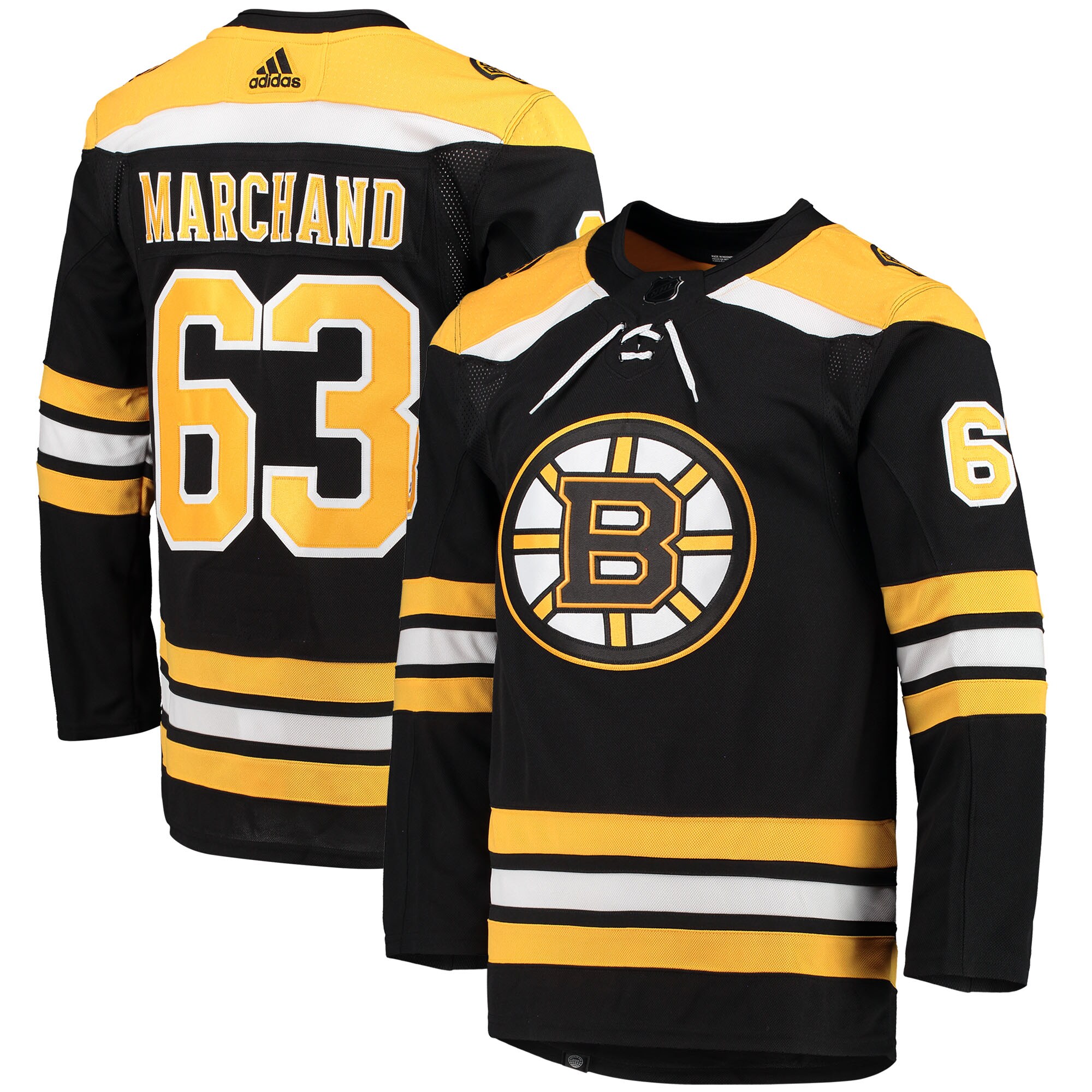 Brad Marchand Boston Bruins adidas Home Primegreen Authentic Pro Player Jersey - Black - vstockx