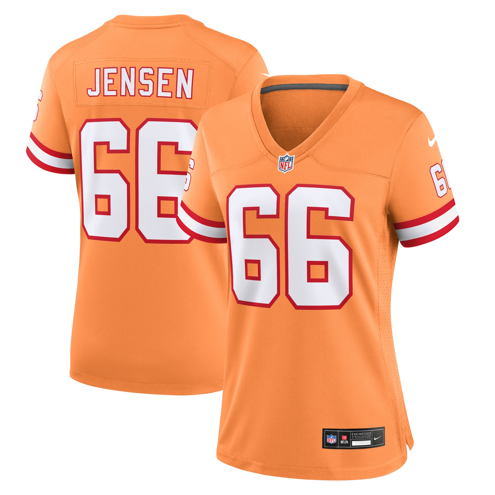Ryan Jensen Tampa Bay Buccaneers Nike Women's Throwback Game Jersey - Orange - vstockx