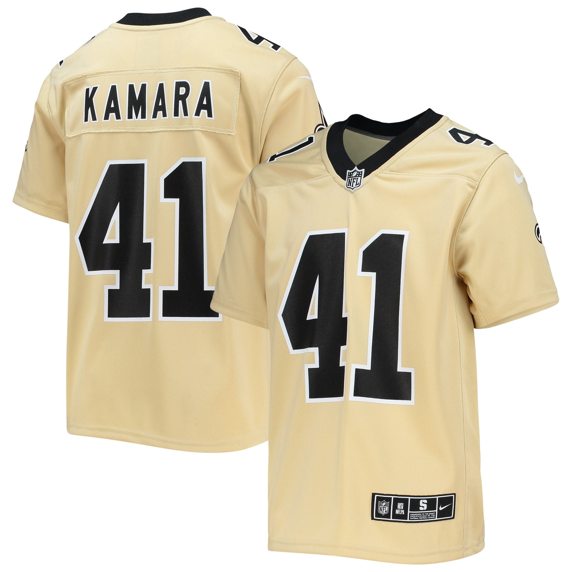Youth Nike Alvin Kamara Gold New Orleans Saints Inverted Team Game Jersey - vstockx
