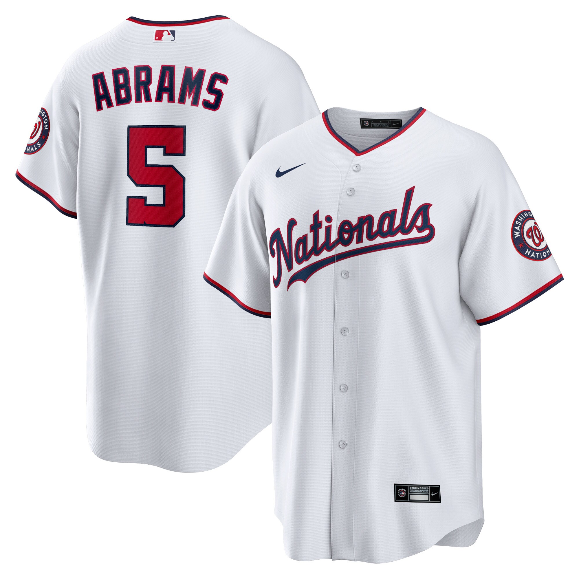 CJ Abrams Washington Nationals Nike Home Replica Jersey - White - vstockx