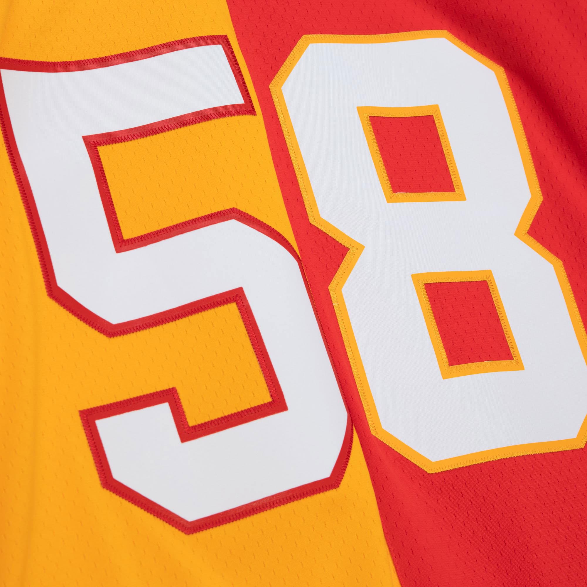 Derrick Thomas Kansas City Chiefs Mitchell & Ness 1994 Split Legacy Replica Jersey - Red/Gold - vstockx