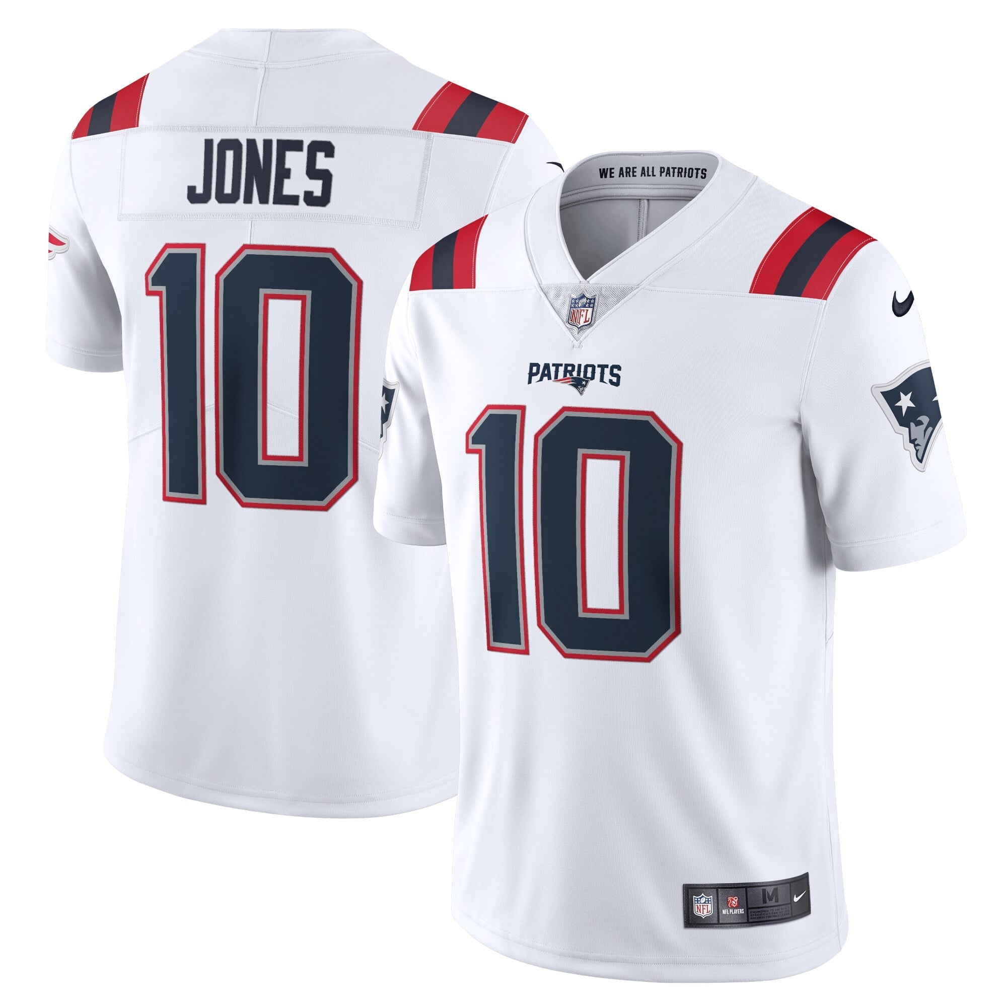 Men's Nike Mac Jones White New England Patriots Vapor Limited Jersey - vstockx