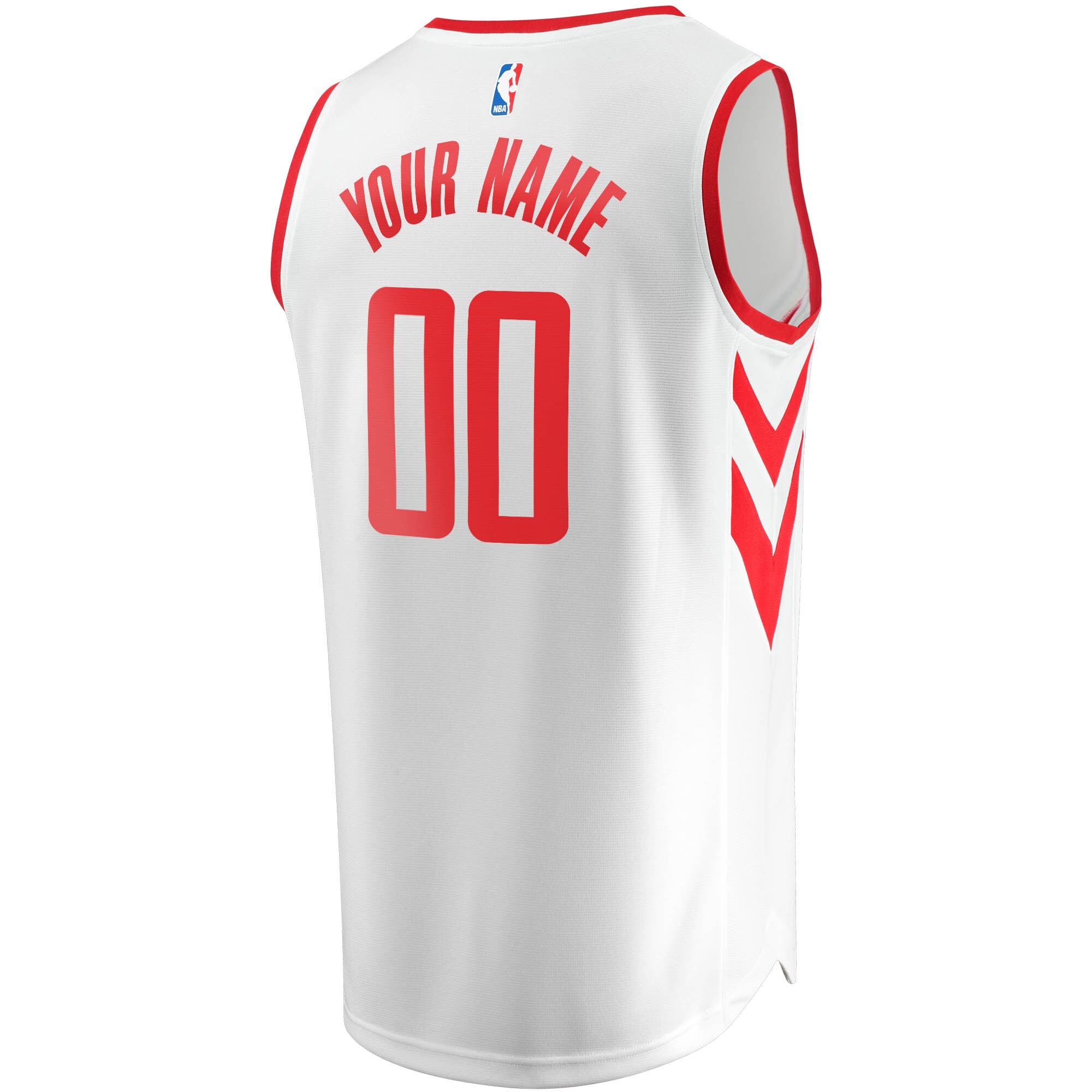 Houston Rockets Fanatics Branded Fast Break Custom Replica Jersey White - Association Edition - vstockx